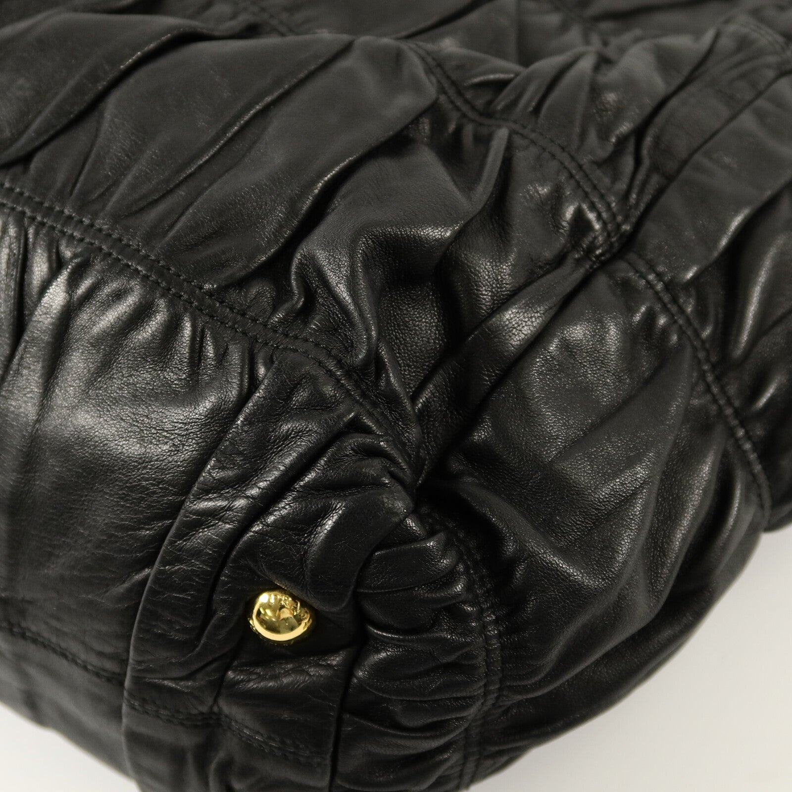 PRADA 羊皮皮革Gaufre Nappa Frame Bag手挽袋