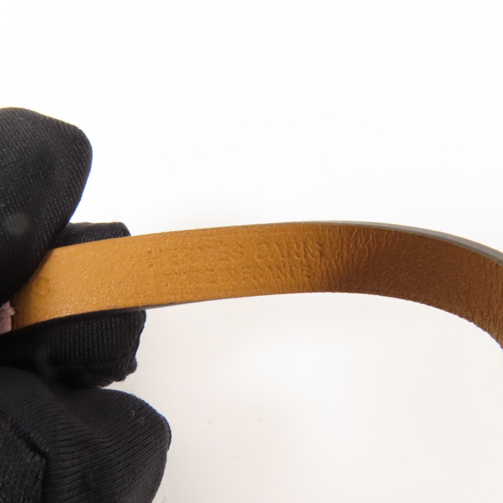 HERMES Swift皮革Rivale Tour Bracelet S銀扣手鐲Pink