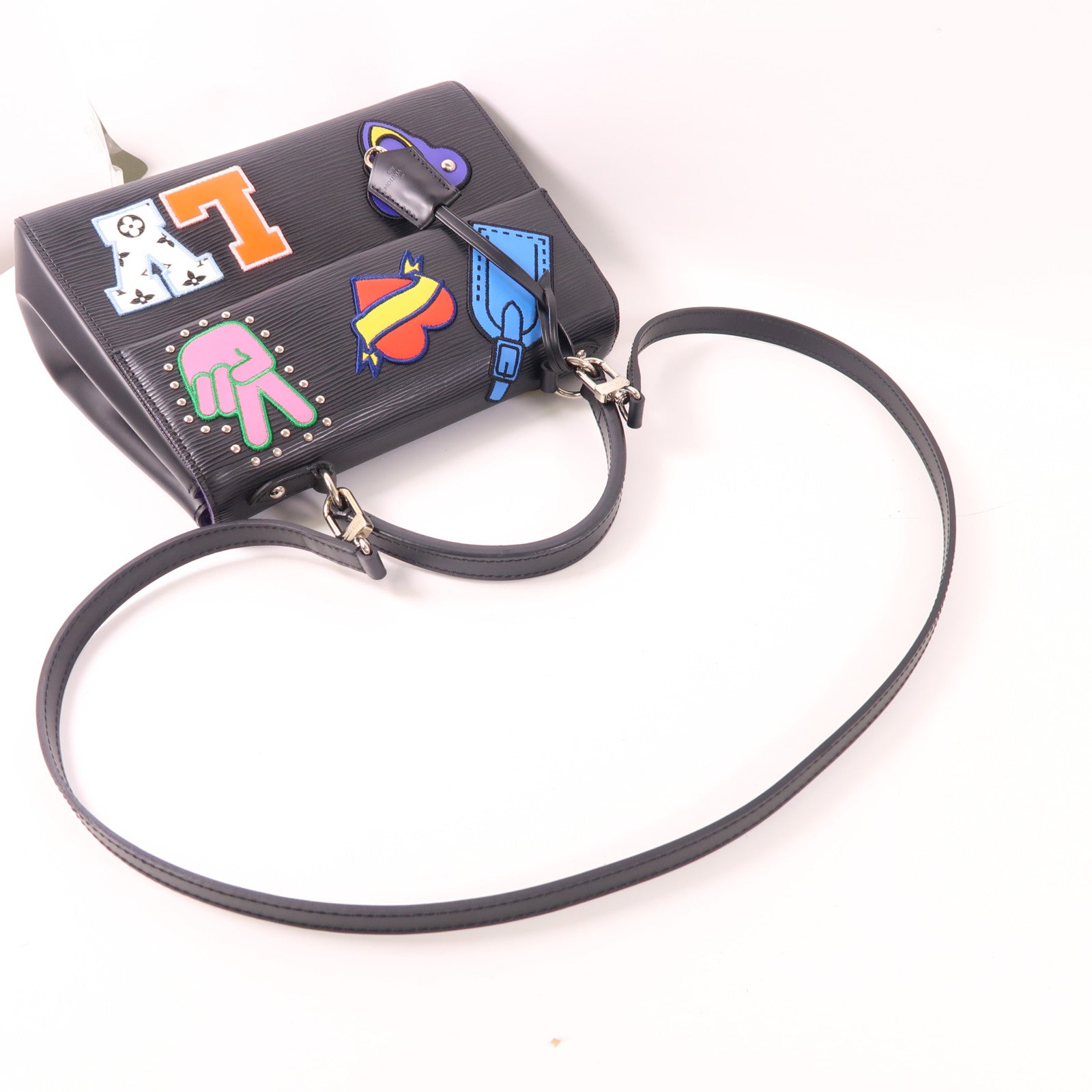 LOUIS VUITTON Epi Cluny BB銀扣手挽肩背兩用袋