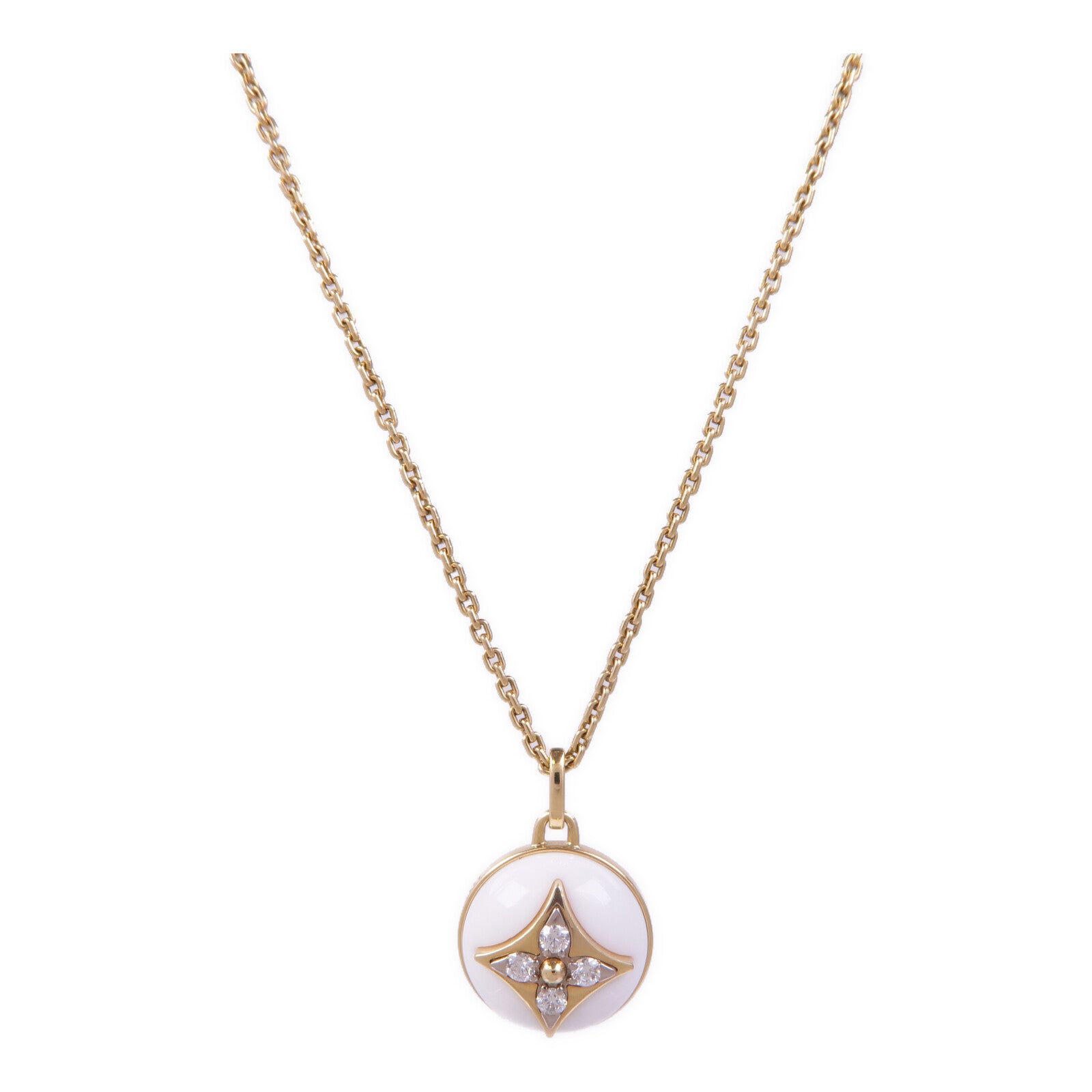 LOUIS VUITTON 18K黃金B Blossom Necklace鑽石項鍊