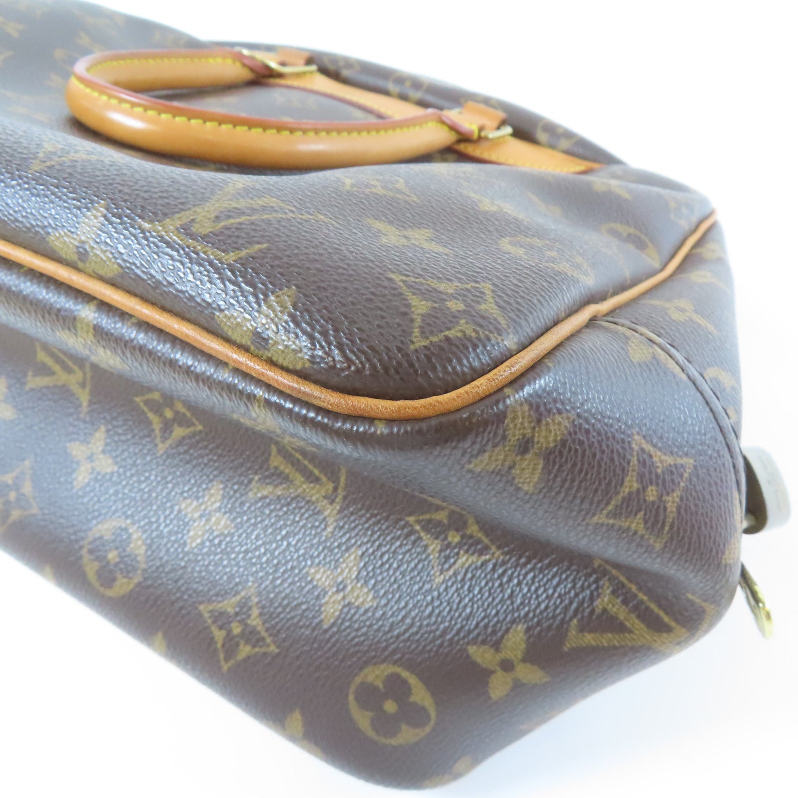 LOUIS VUITTON 【激減優惠】Monogram Deauville GM金扣手挽袋啡色