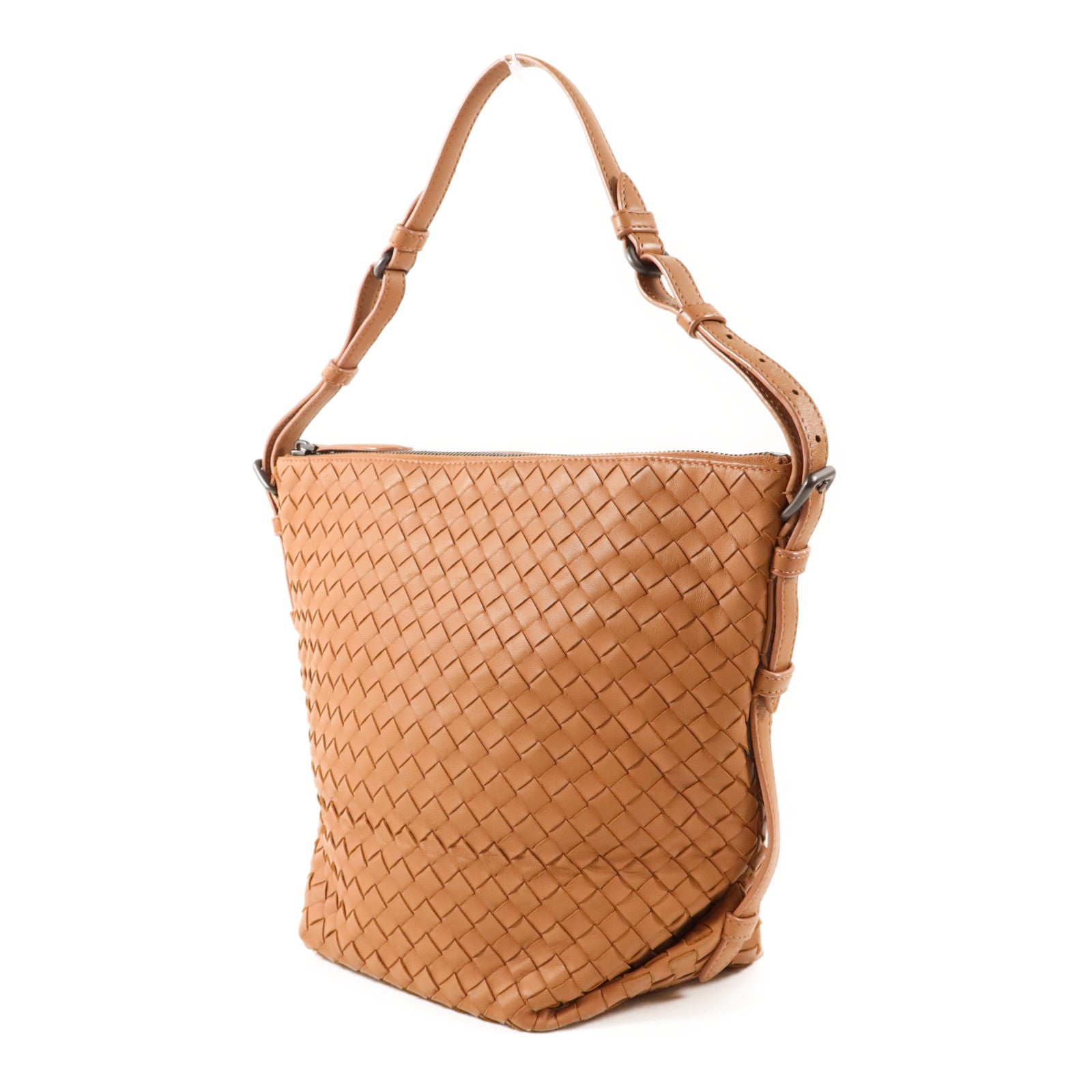 BOTTEGA VENETA 皮革Intrecciato Shoulder Bag金扣肩背袋