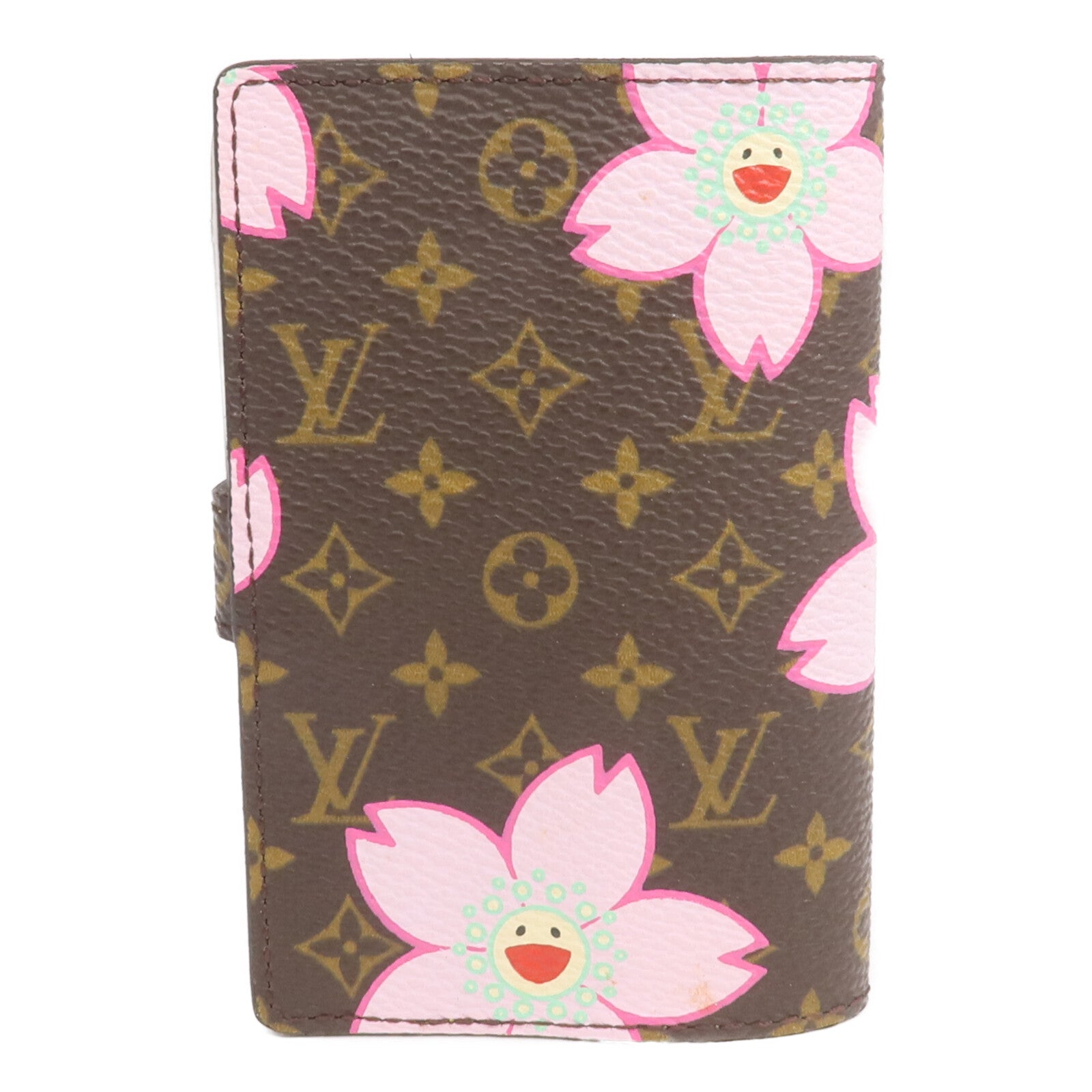 LOUIS VUITTON Monogram Takashi Murakami Cherry Blossom Mini Agenda金扣卡片套