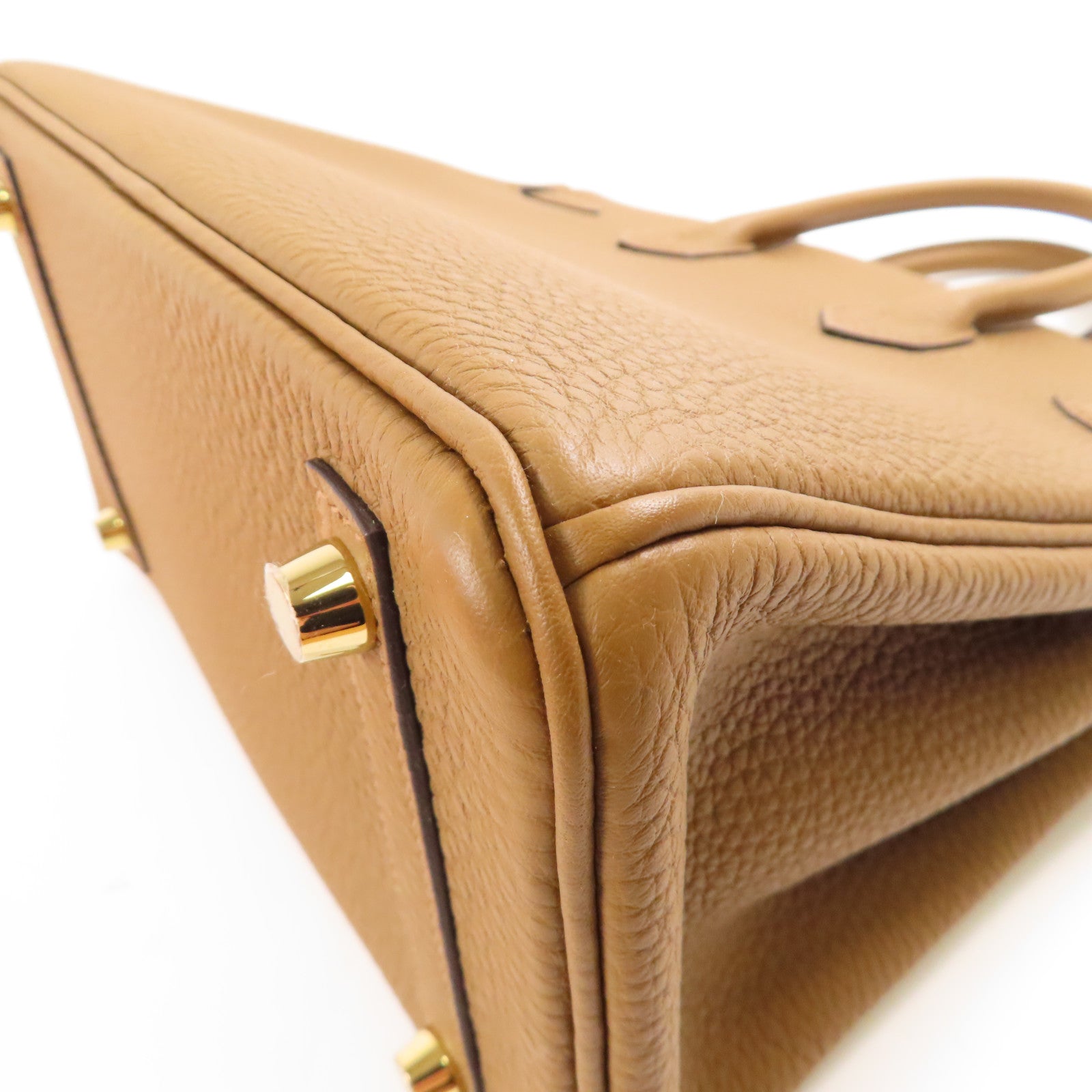 HERMES Togo皮革Birkin 25金扣手挽袋Alezan