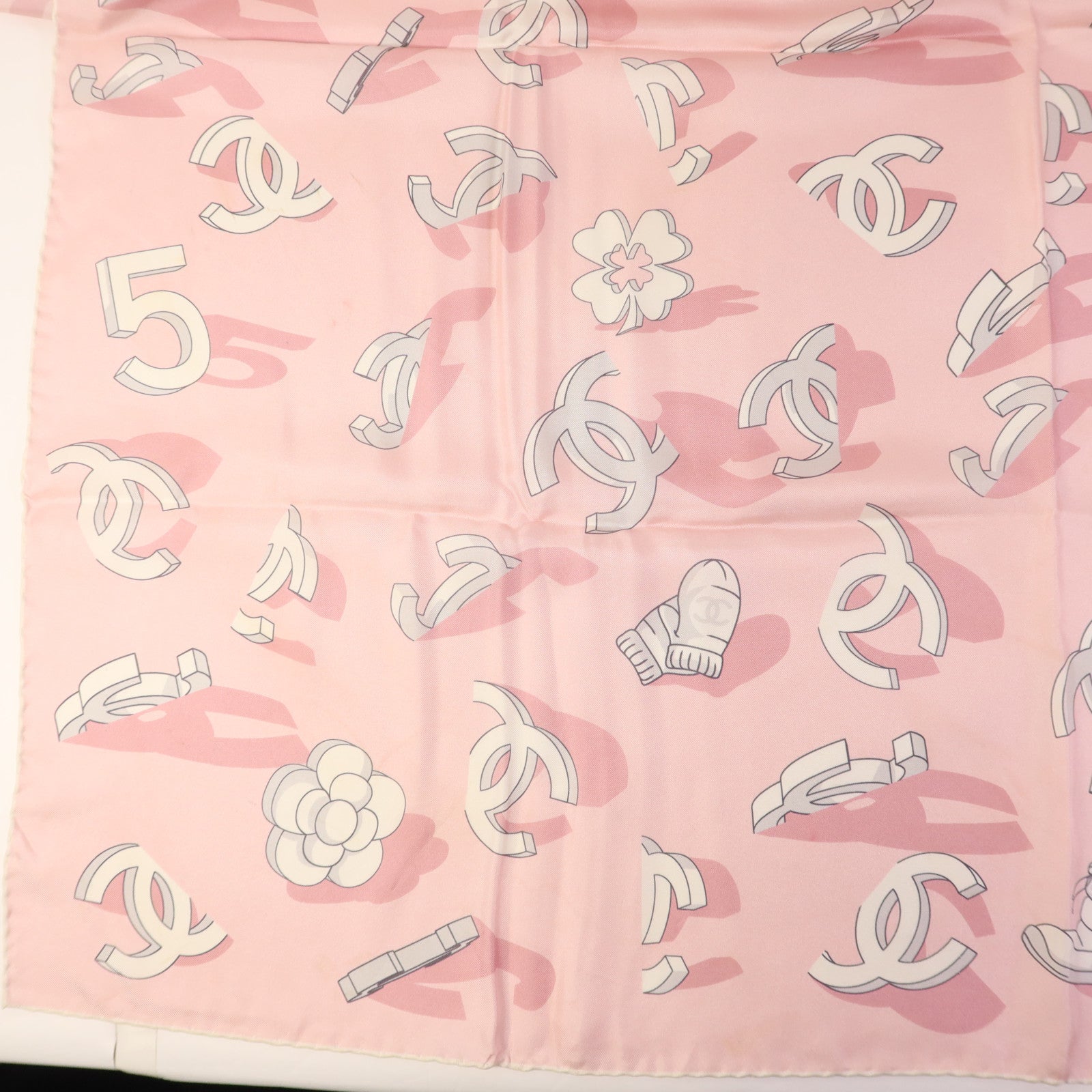 CHANEL 絲質Scarf90X90絲巾