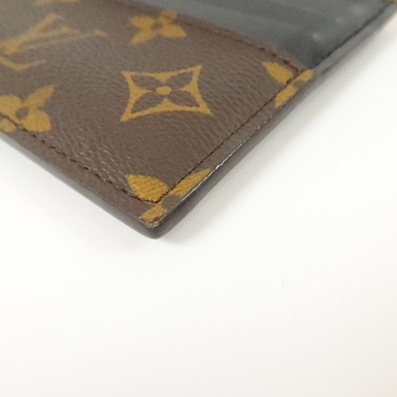 LOUIS VUITTON Monogram/牛皮皮革Slim Purse金扣長錢包