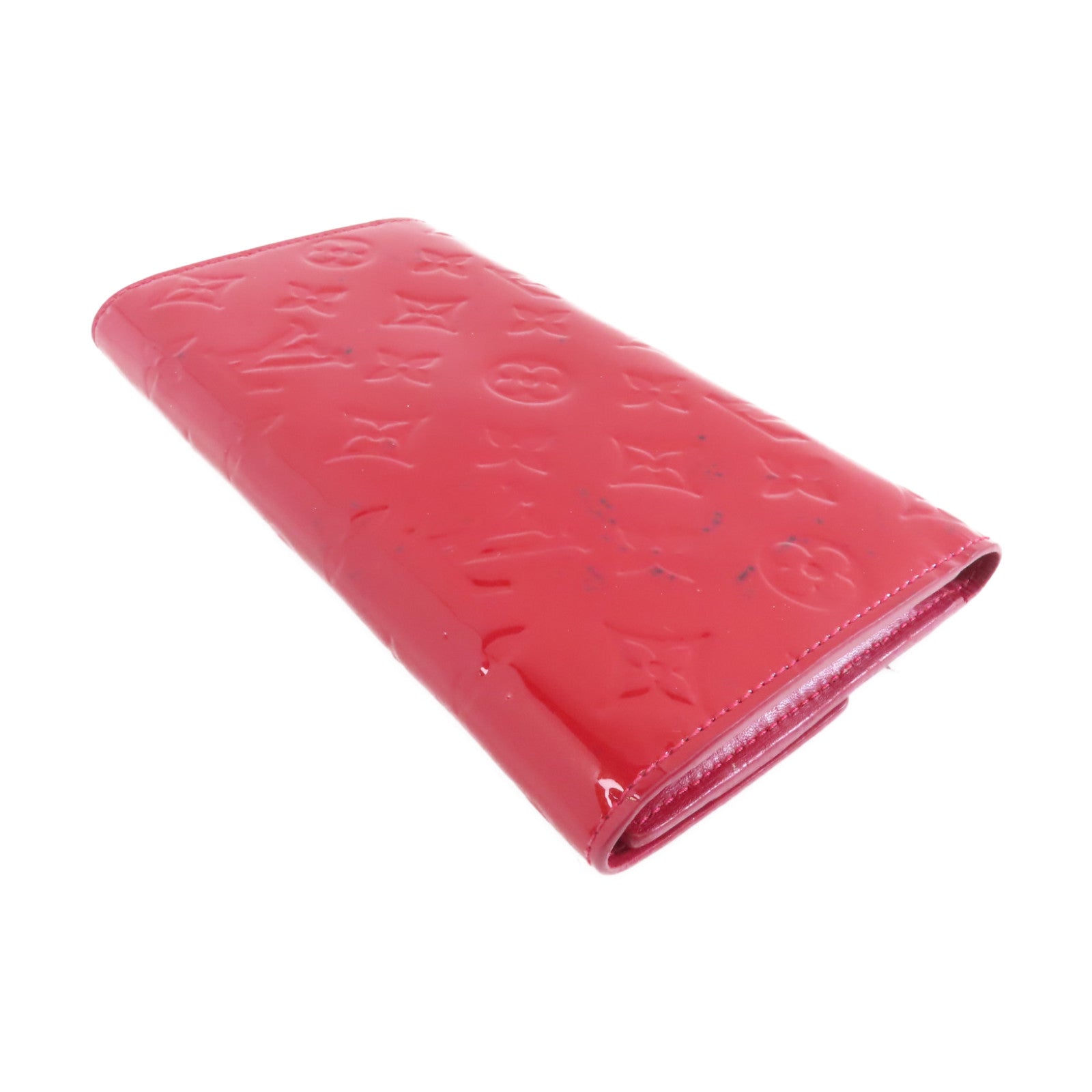 LOUIS VUITTON 【激減優惠】Vernis Portefeuille International金扣長錢包紅色