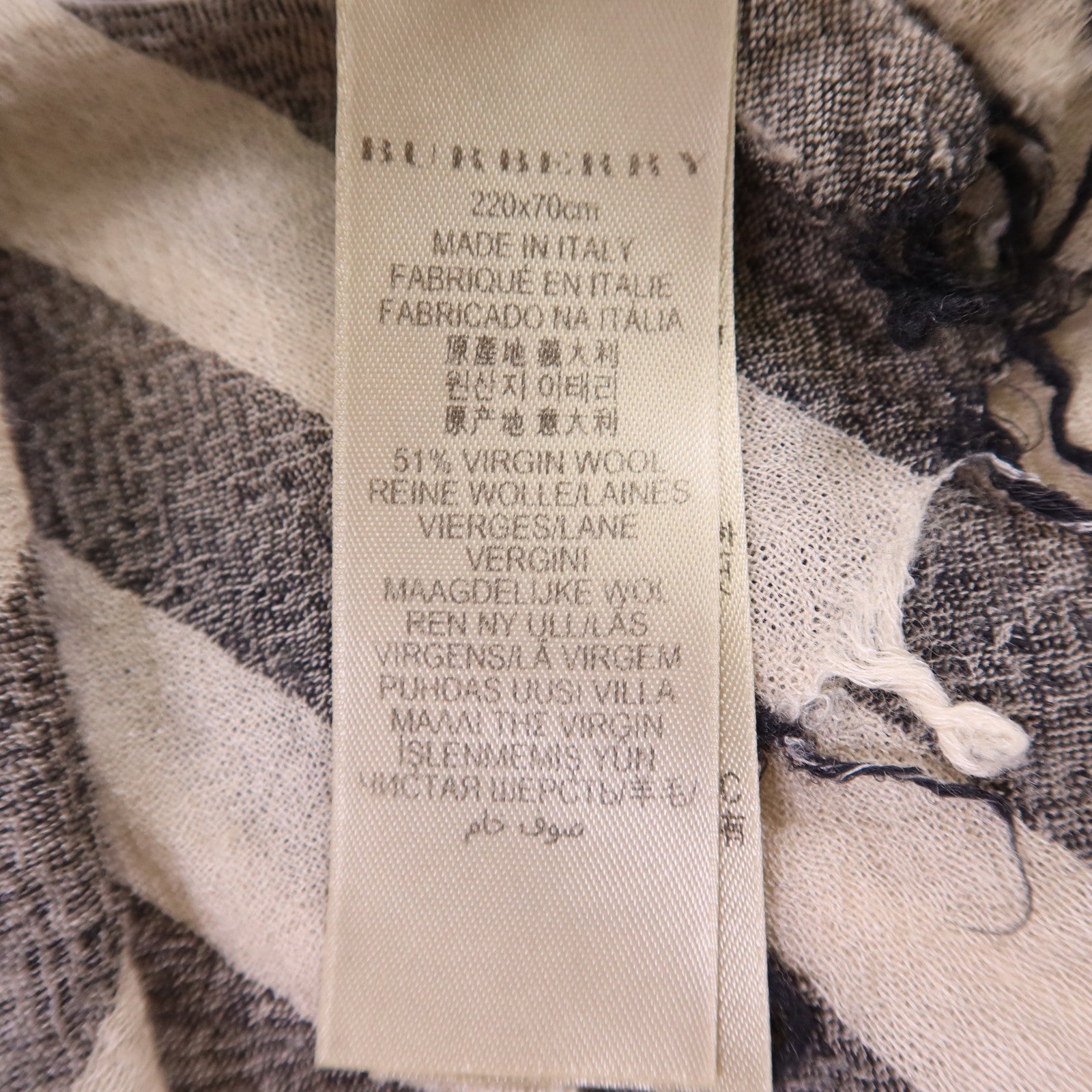 BURBERRY 羊毛/絲質Scarf絲巾