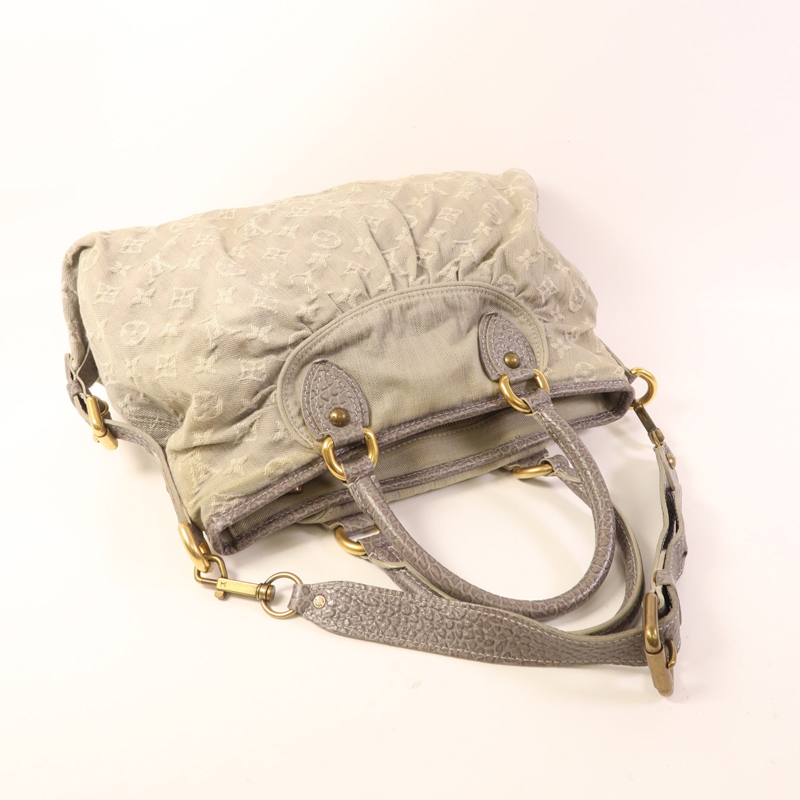 LOUIS VUITTON Monogram Denim Neo Cabby MM手挽肩背兩用袋
