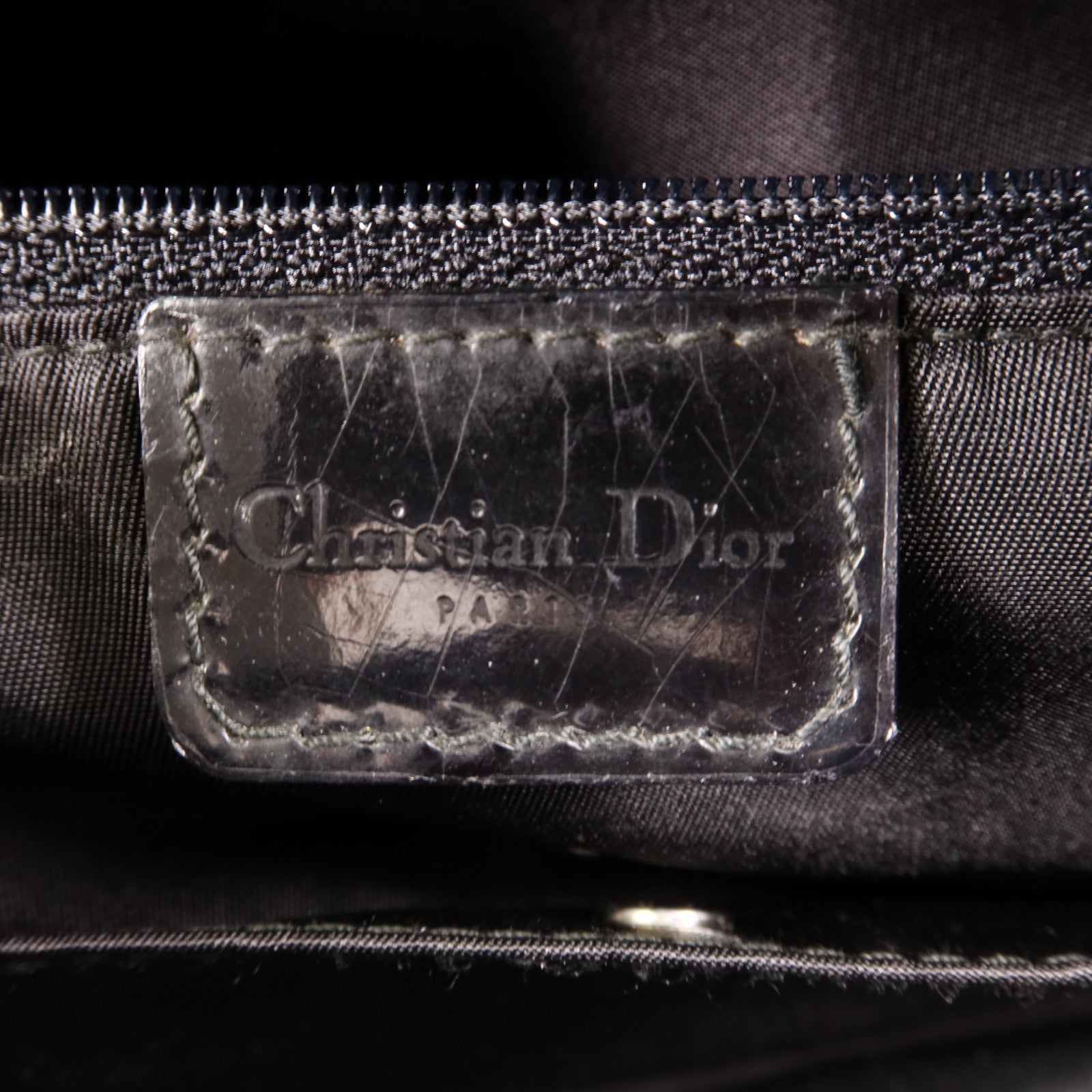 Dior 帆布Saddle Bowler Bag銀扣手挽袋