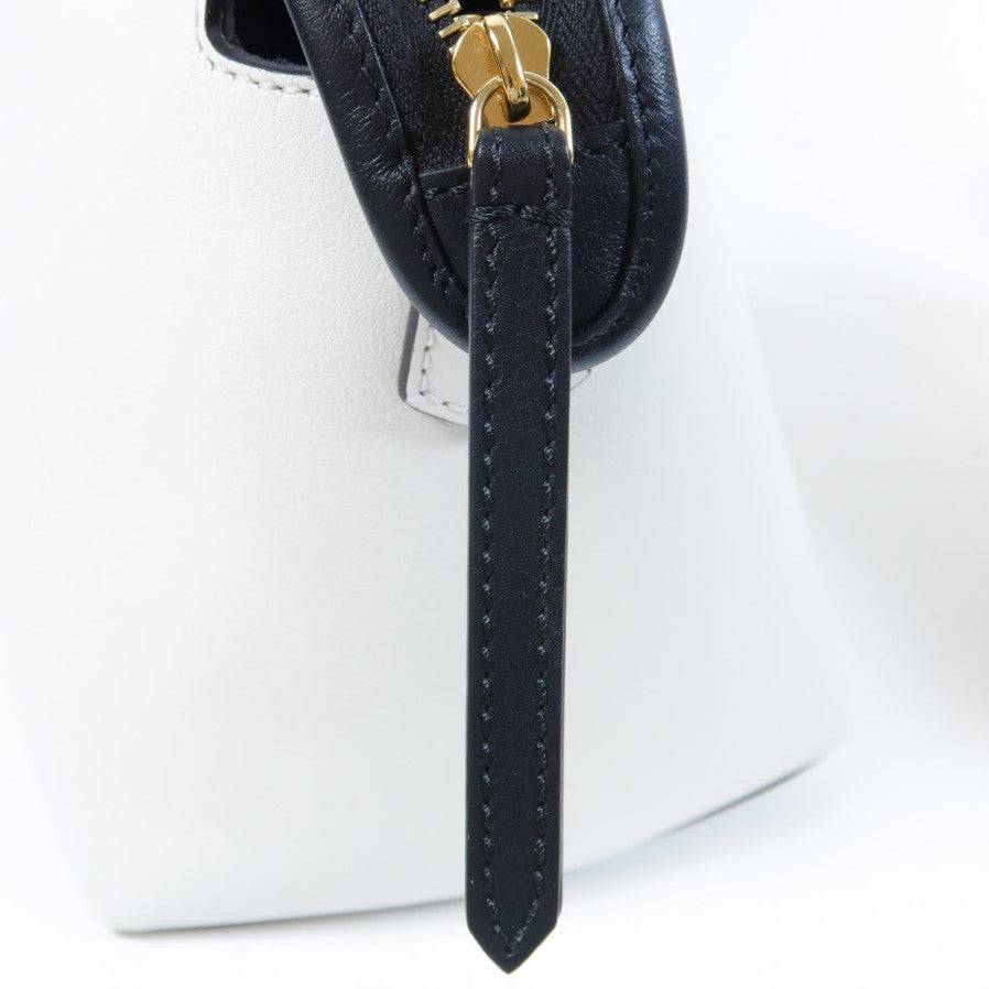 FENDI 【清倉大減價】牛皮皮革By The Way金扣手挽肩背兩用袋白色/啡色/黃色