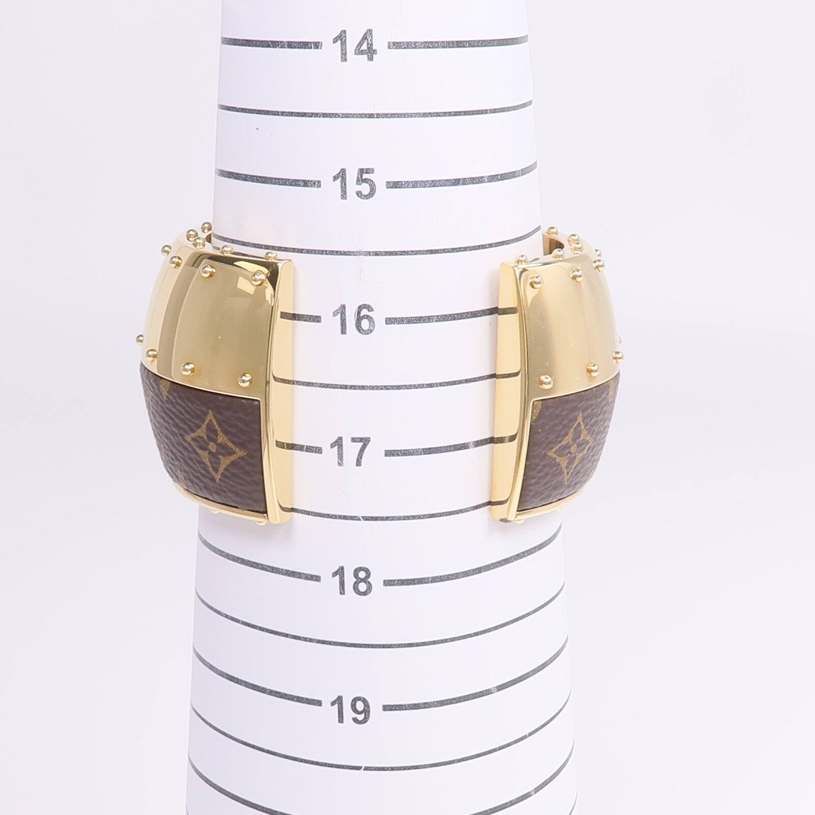 LOUIS VUITTON Monogram/金屬Wild LV Cuff M手鐲