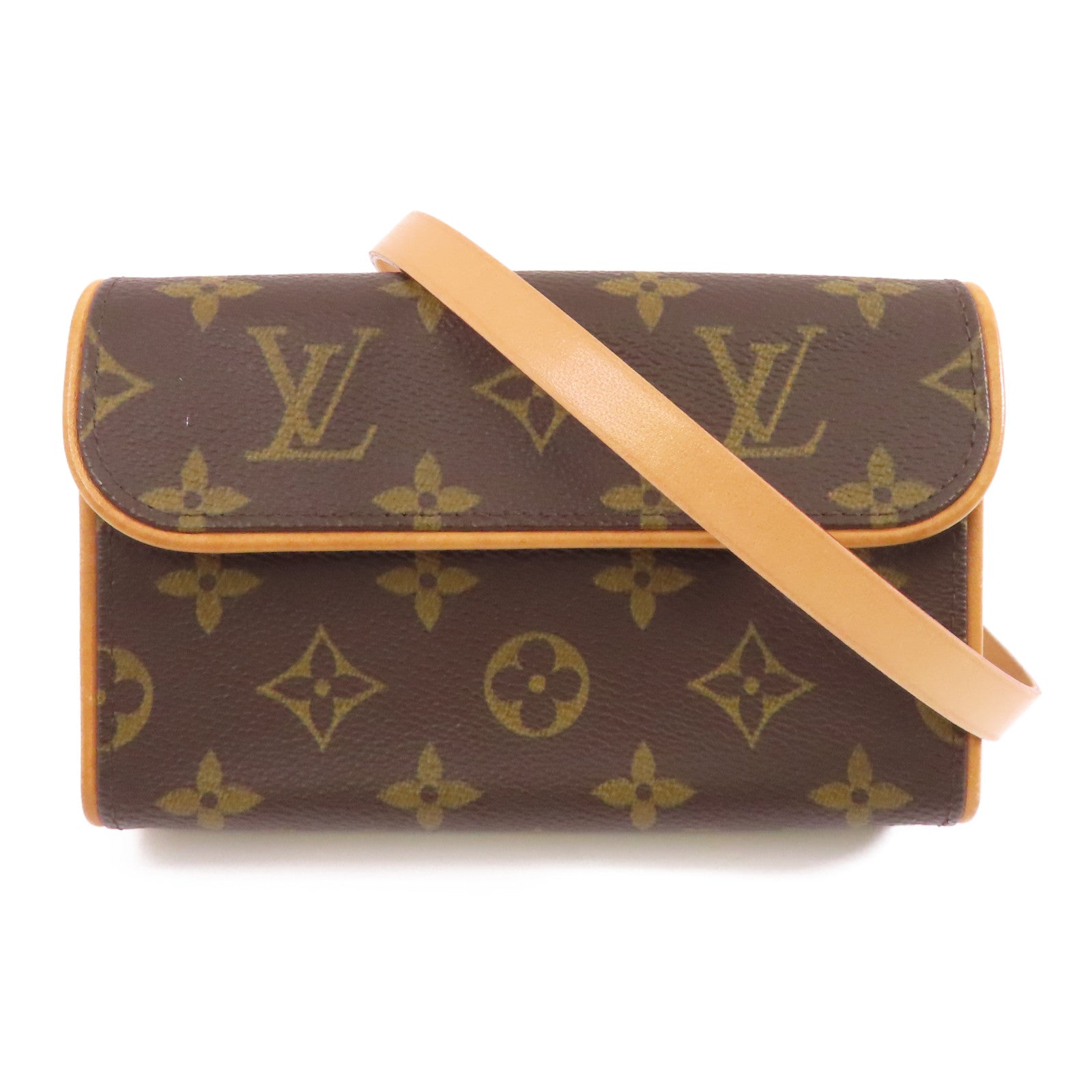 LOUIS VUITTON 【激減優惠】Monogram Pochette Florentine金扣腰包啡色