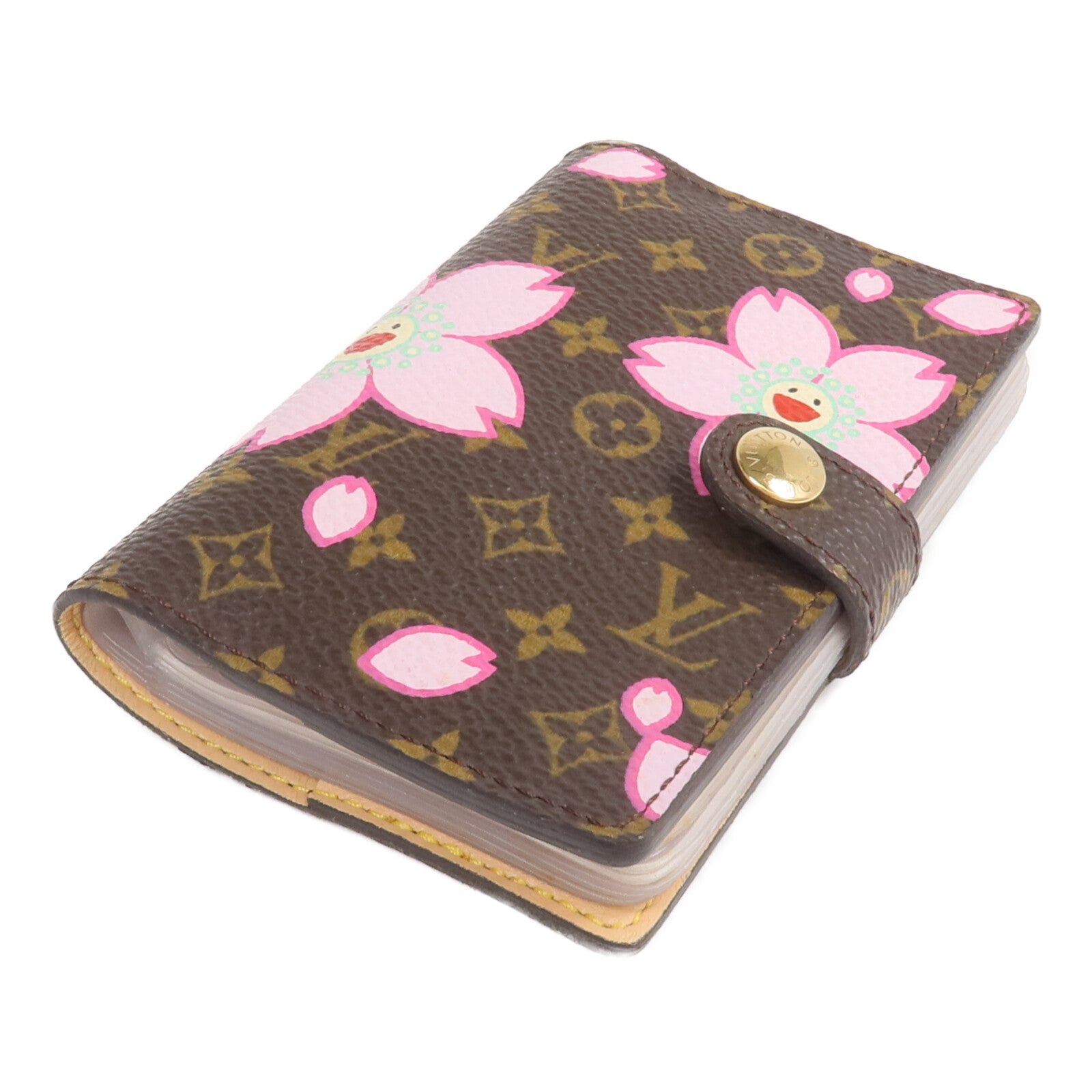 LOUIS VUITTON Monogram Takashi Murakami Cherry Blossom Mini Agenda金扣卡片套