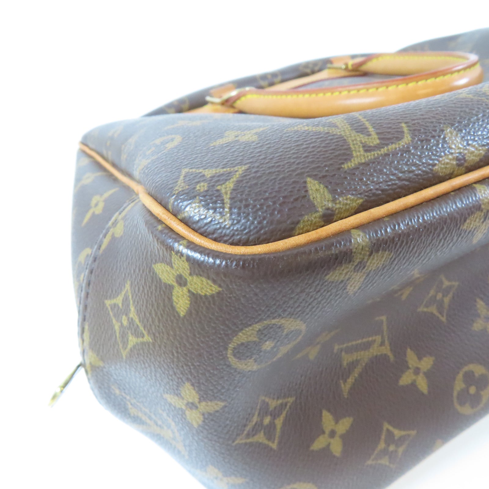 LOUIS VUITTON 【激減優惠】Monogram Deauville GM金扣手挽袋啡色
