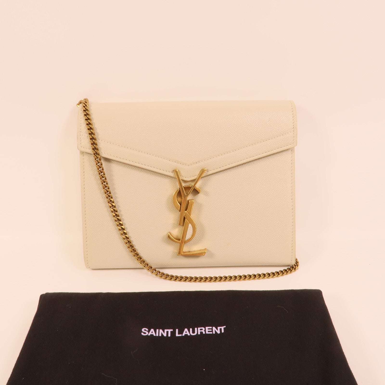SAINT LAURENT 牛皮皮革Cassandra肩背袋