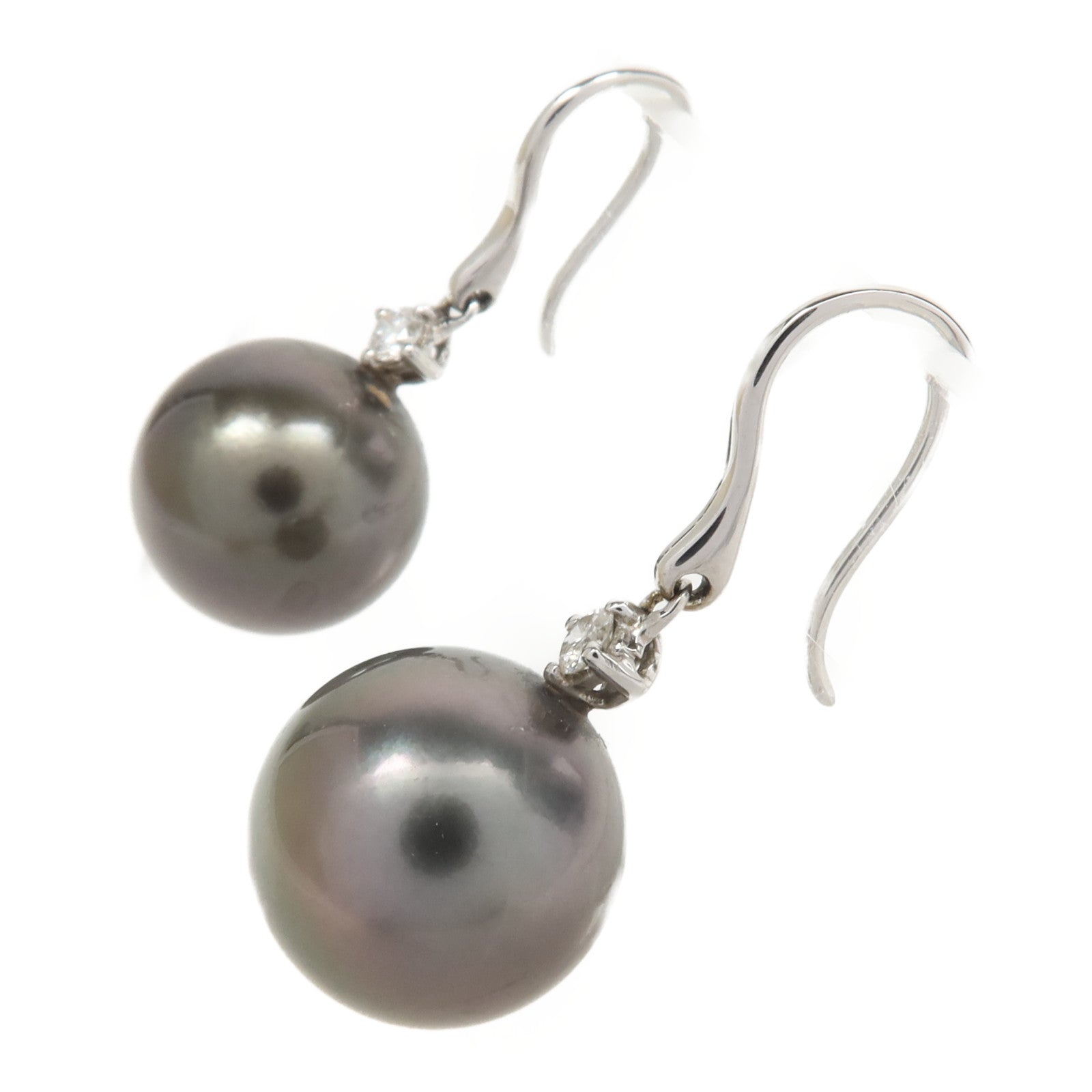 JEWELRY 18K白金Diamond Pearl Earrings鑽石/珍珠耳環