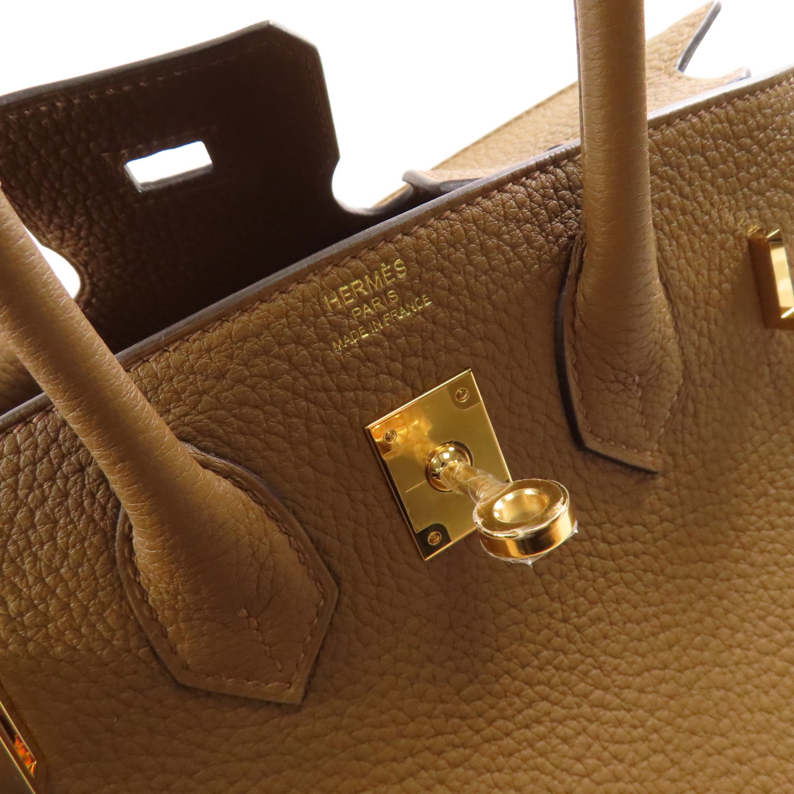 HERMES Togo皮革Birkin 25金扣手挽袋Alezan
