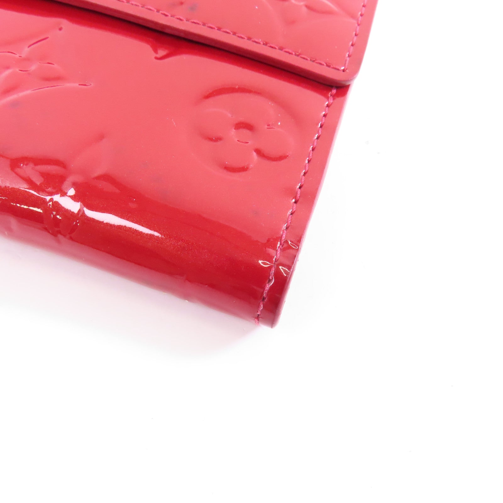 LOUIS VUITTON 【激減優惠】Vernis Portefeuille International金扣長錢包紅色