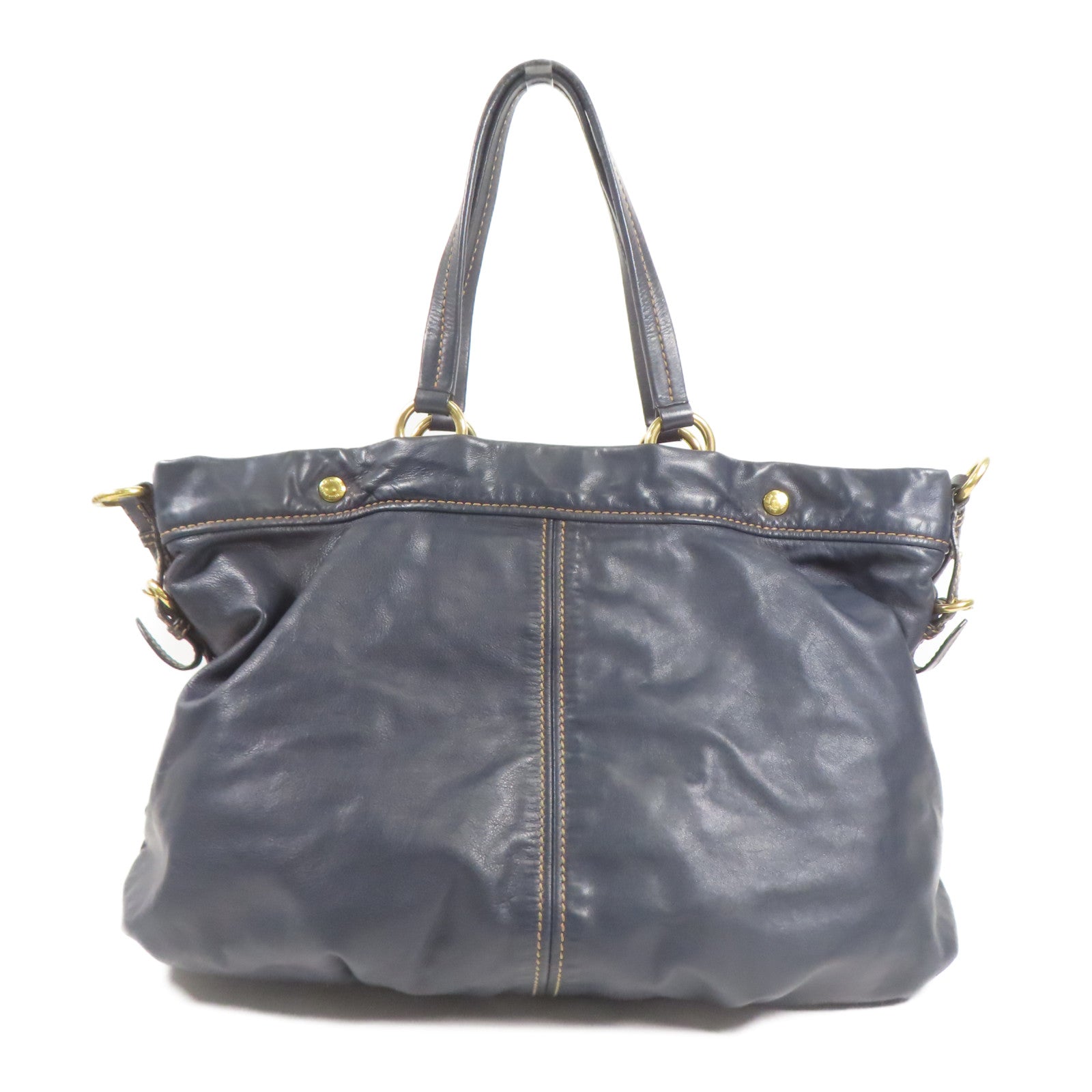 Miu Miu 牛皮皮革Shoulder Bag金扣手挽肩背兩用袋
