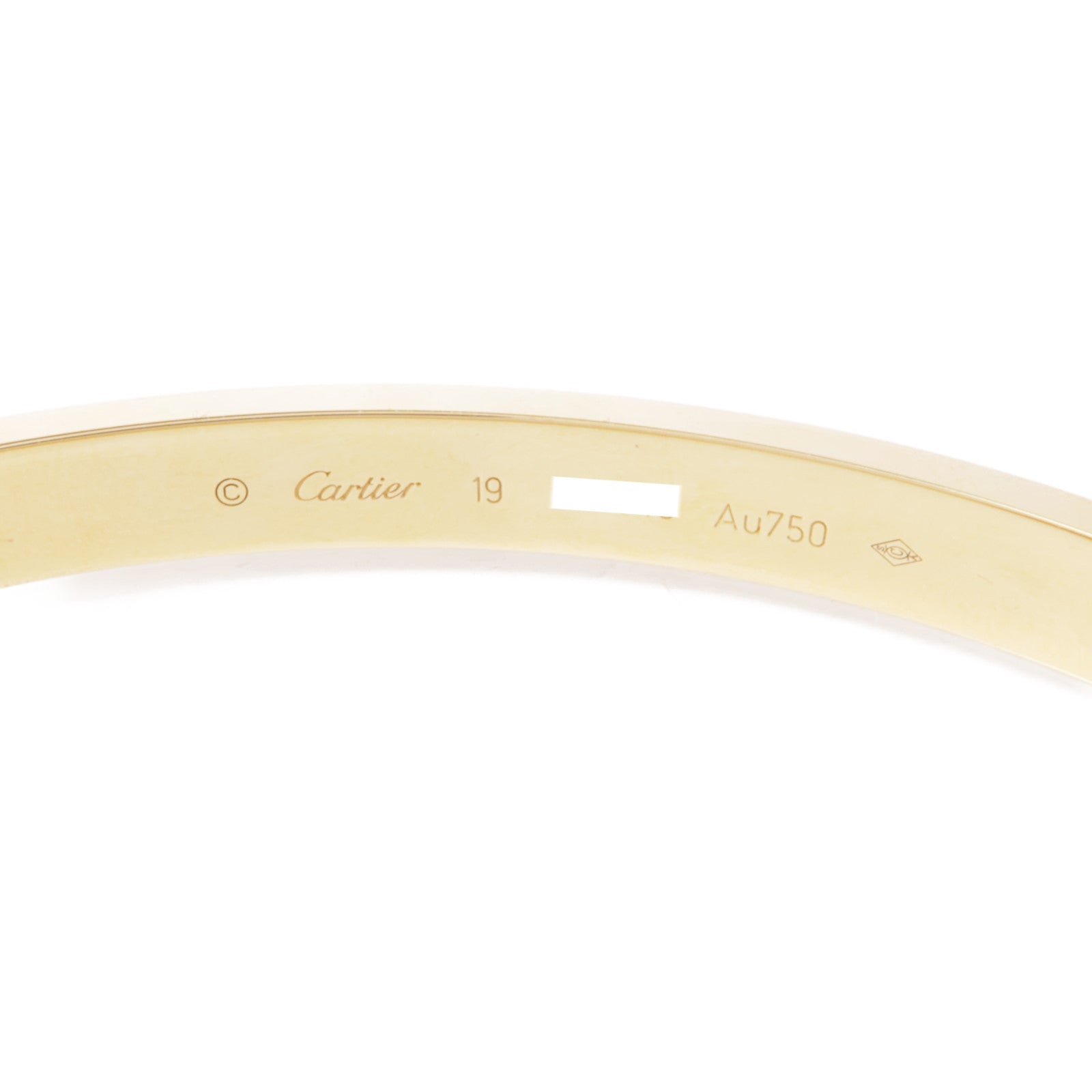 CARTIER 18K黃金Love Bracelet手鐲Cariter#19