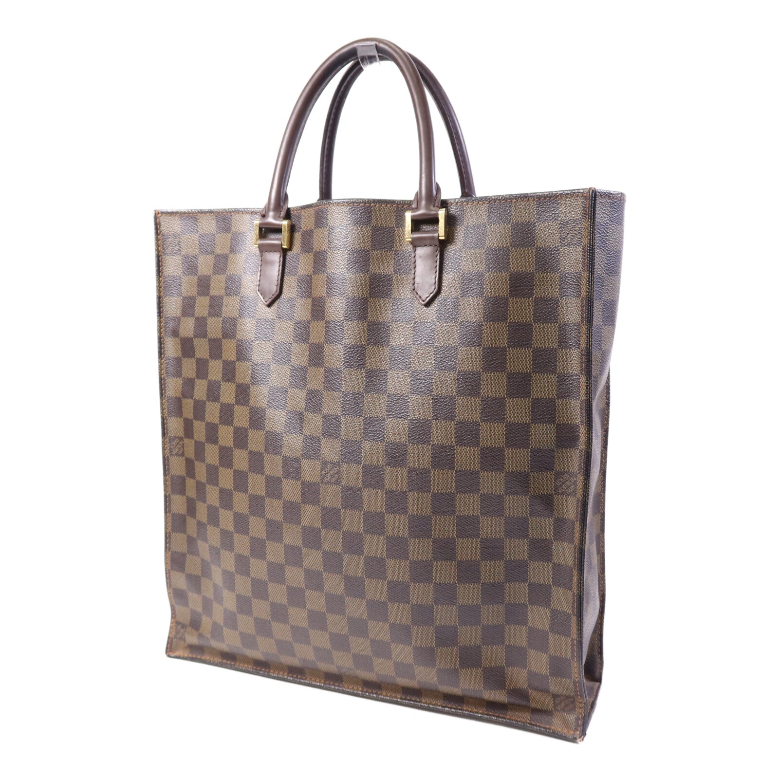 LOUIS VUITTON Damier Sac Plat Tote金扣手挽袋