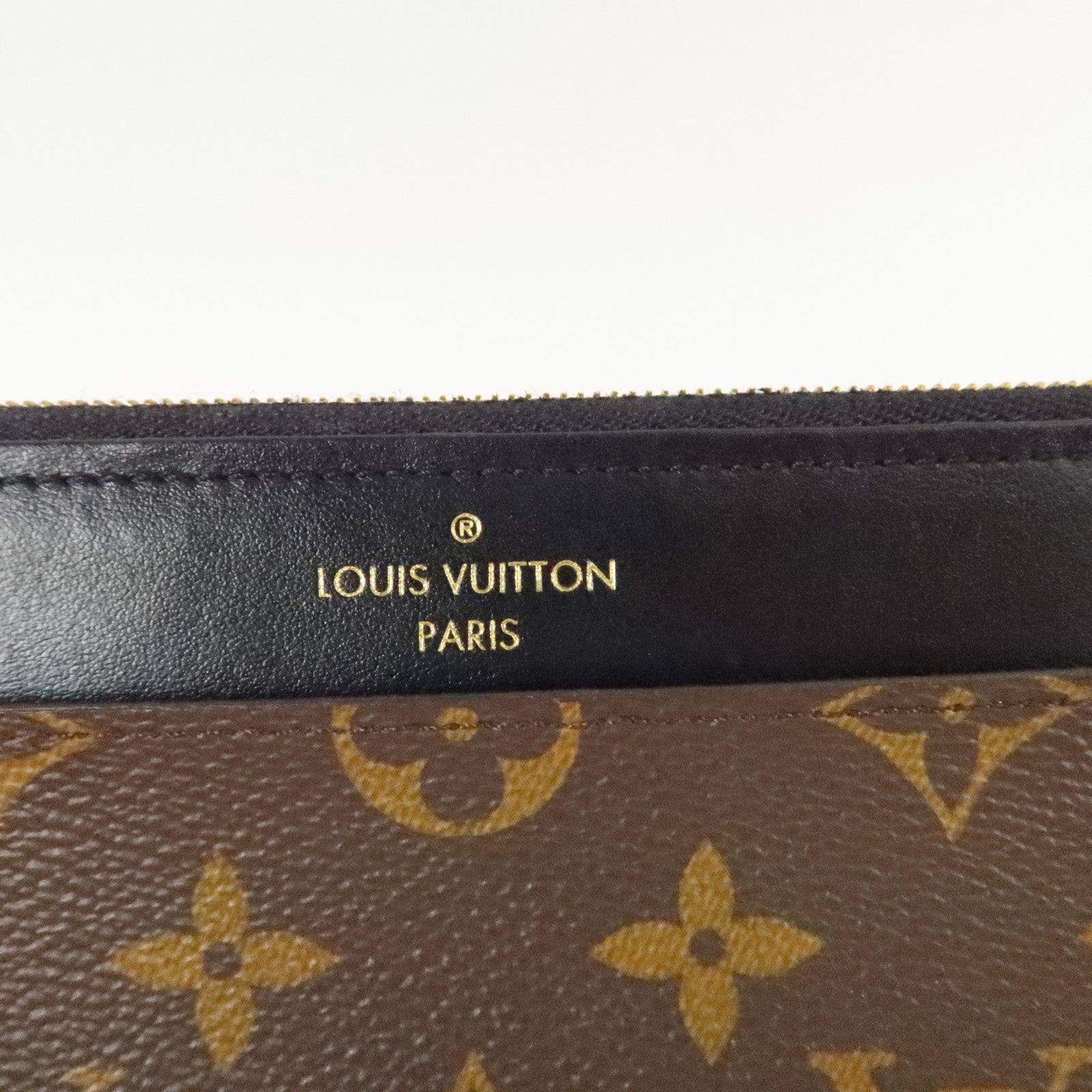 LOUIS VUITTON Monogram/牛皮皮革Slim Purse金扣長錢包