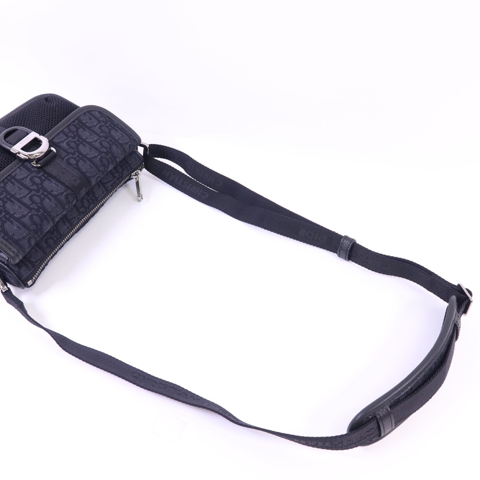 Dior 帆布Mini Dior Oblique Shoulder Bag銀扣肩背袋