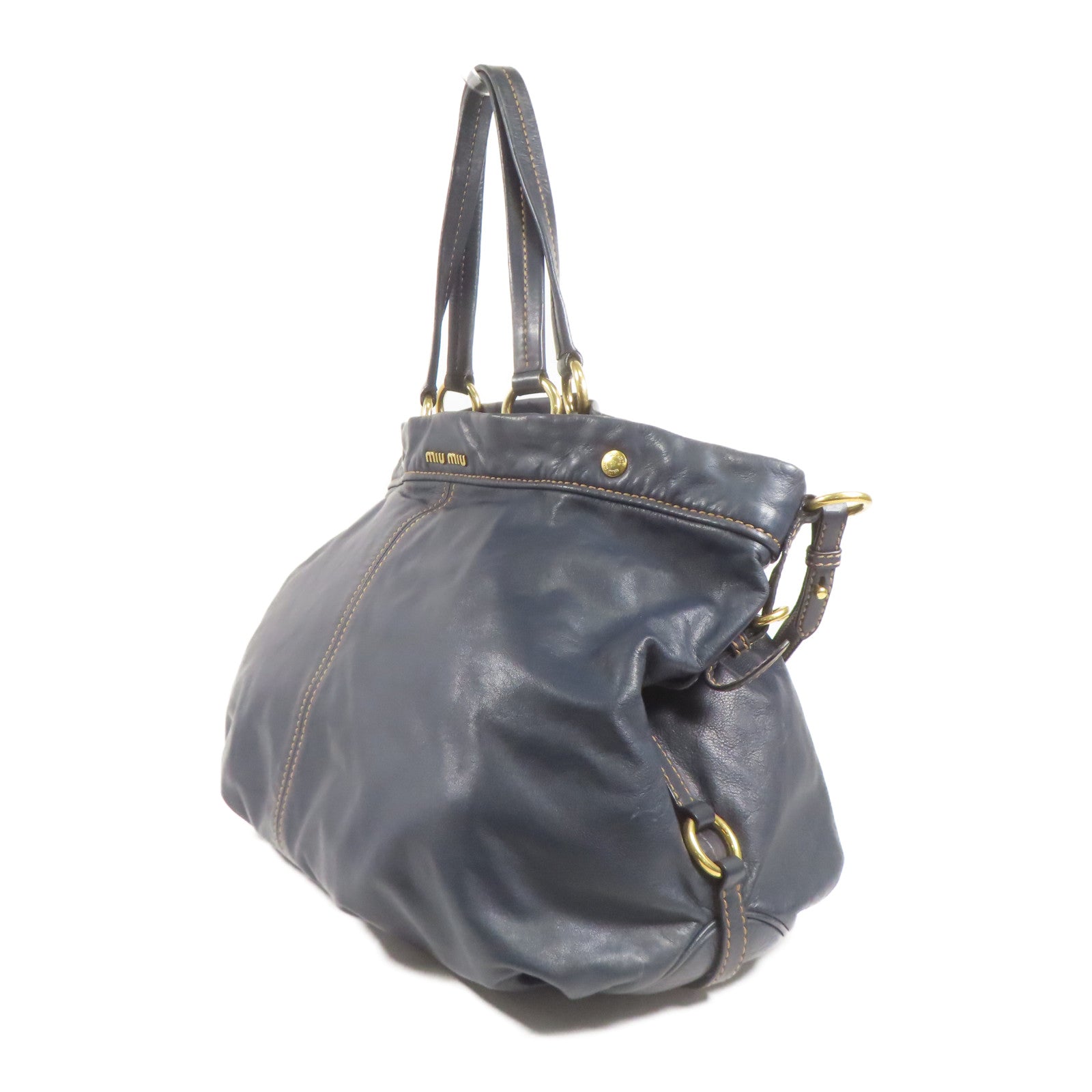 Miu Miu 牛皮皮革Shoulder Bag金扣手挽肩背兩用袋