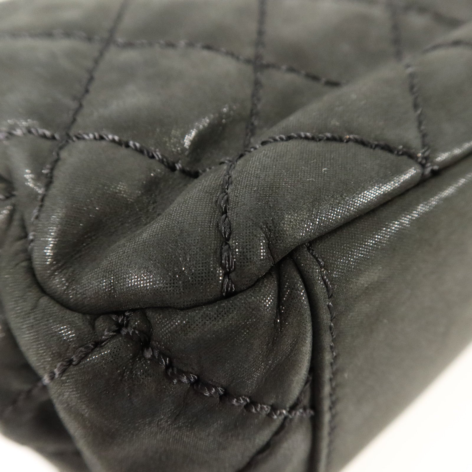 CHANEL 牛皮皮革Chic Quit Flap銀扣鏈帶肩背袋