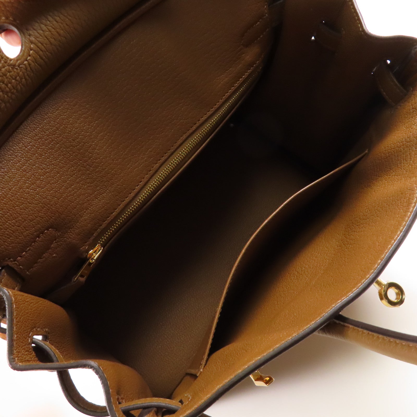HERMES Togo皮革Birkin 25金扣手挽袋Alezan