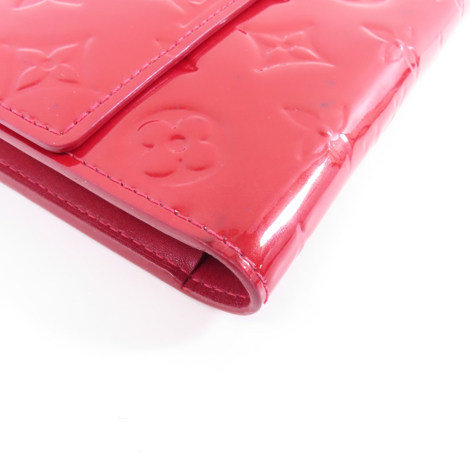 LOUIS VUITTON 【激減優惠】Vernis Portefeuille International金扣長錢包紅色