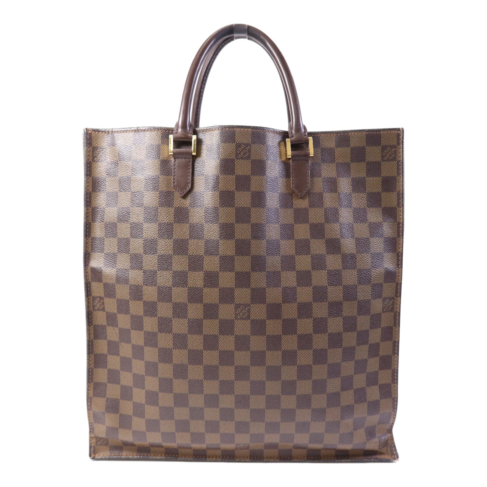 LOUIS VUITTON Damier Sac Plat Tote金扣手挽袋