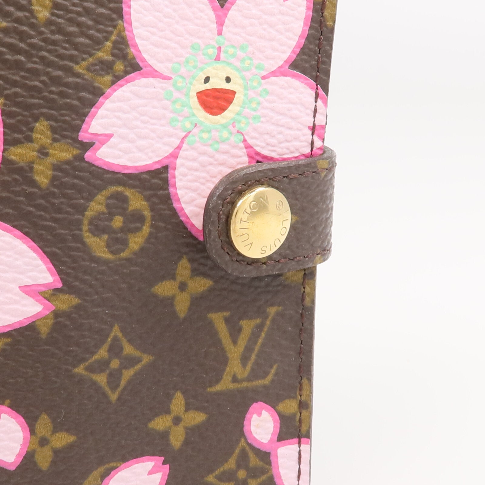 LOUIS VUITTON Monogram Takashi Murakami Cherry Blossom Mini Agenda金扣卡片套