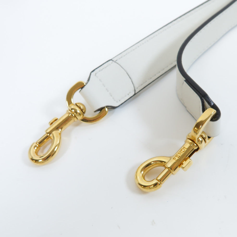 FENDI 【清倉大減價】牛皮皮革By The Way金扣手挽肩背兩用袋白色/啡色/黃色