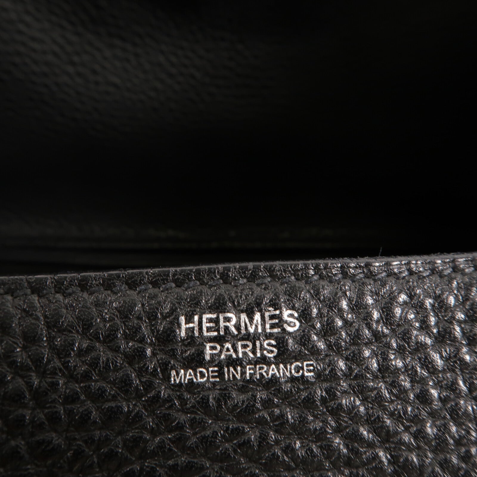 HERMES Clemence皮革Lindy 34銀扣手挽肩背兩用袋Noir