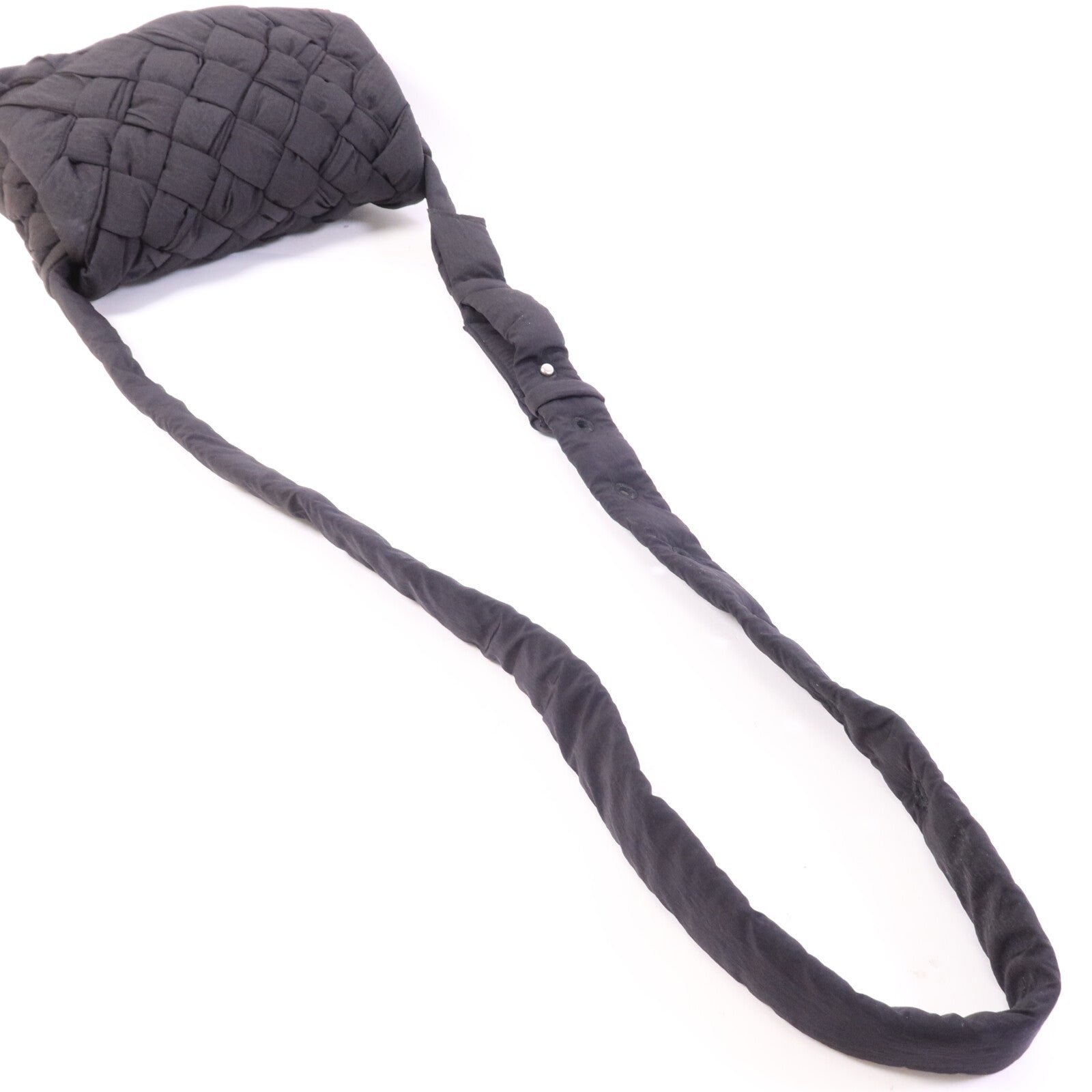 BOTTEGA VENETA 聚酯纖維Small Rumple Messenger銀扣肩背袋