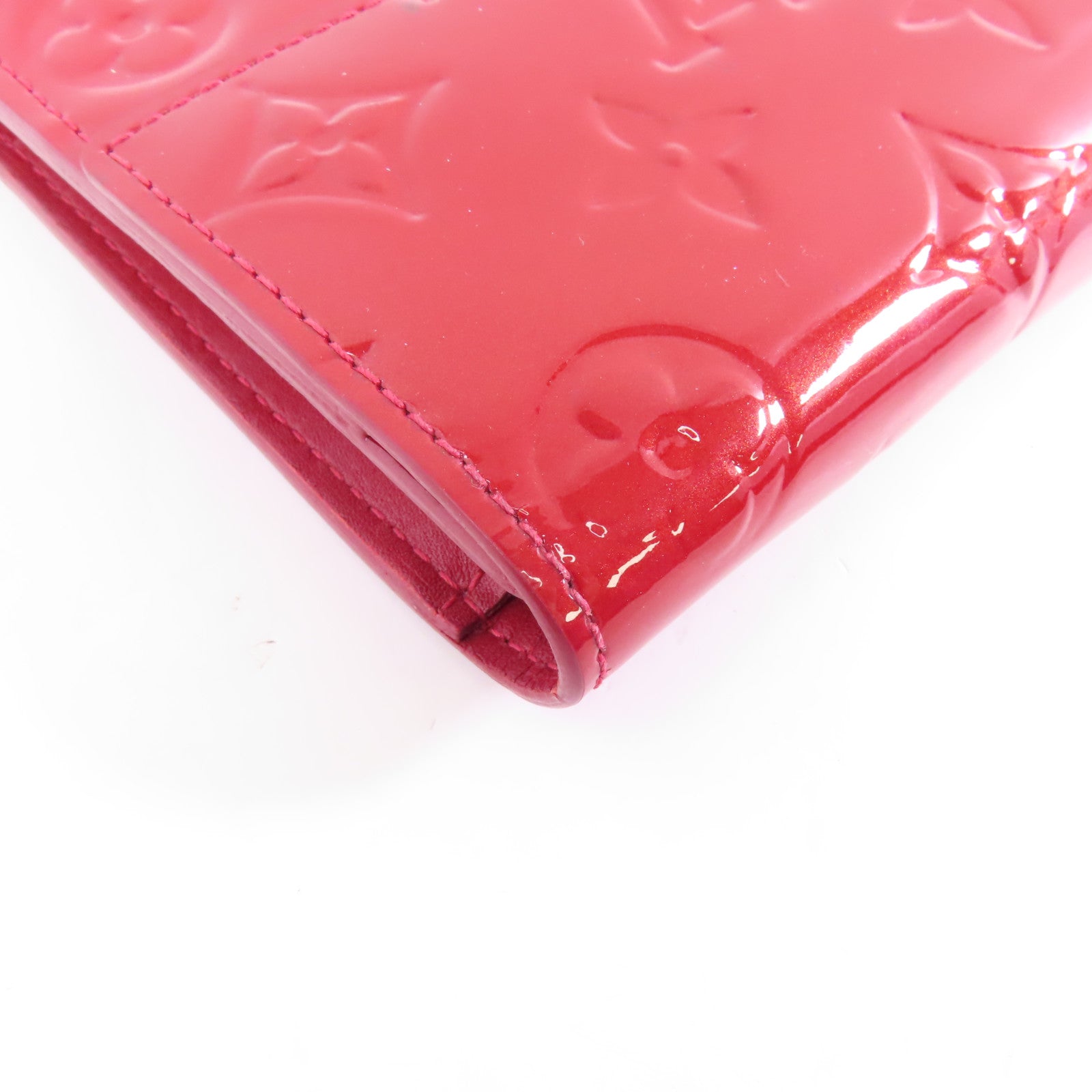LOUIS VUITTON 【激減優惠】Vernis Portefeuille International金扣長錢包紅色