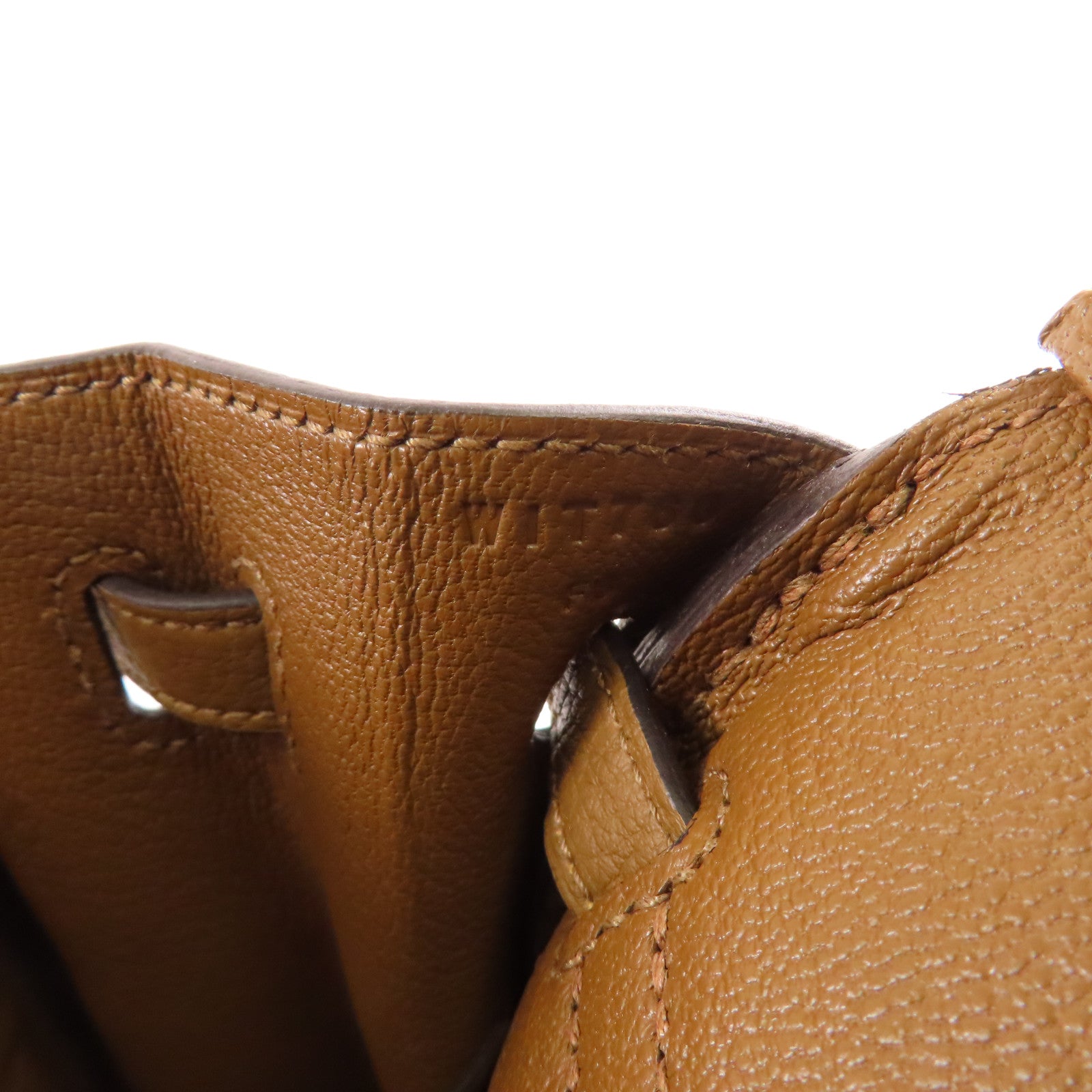 HERMES Togo皮革Birkin 25金扣手挽袋Alezan