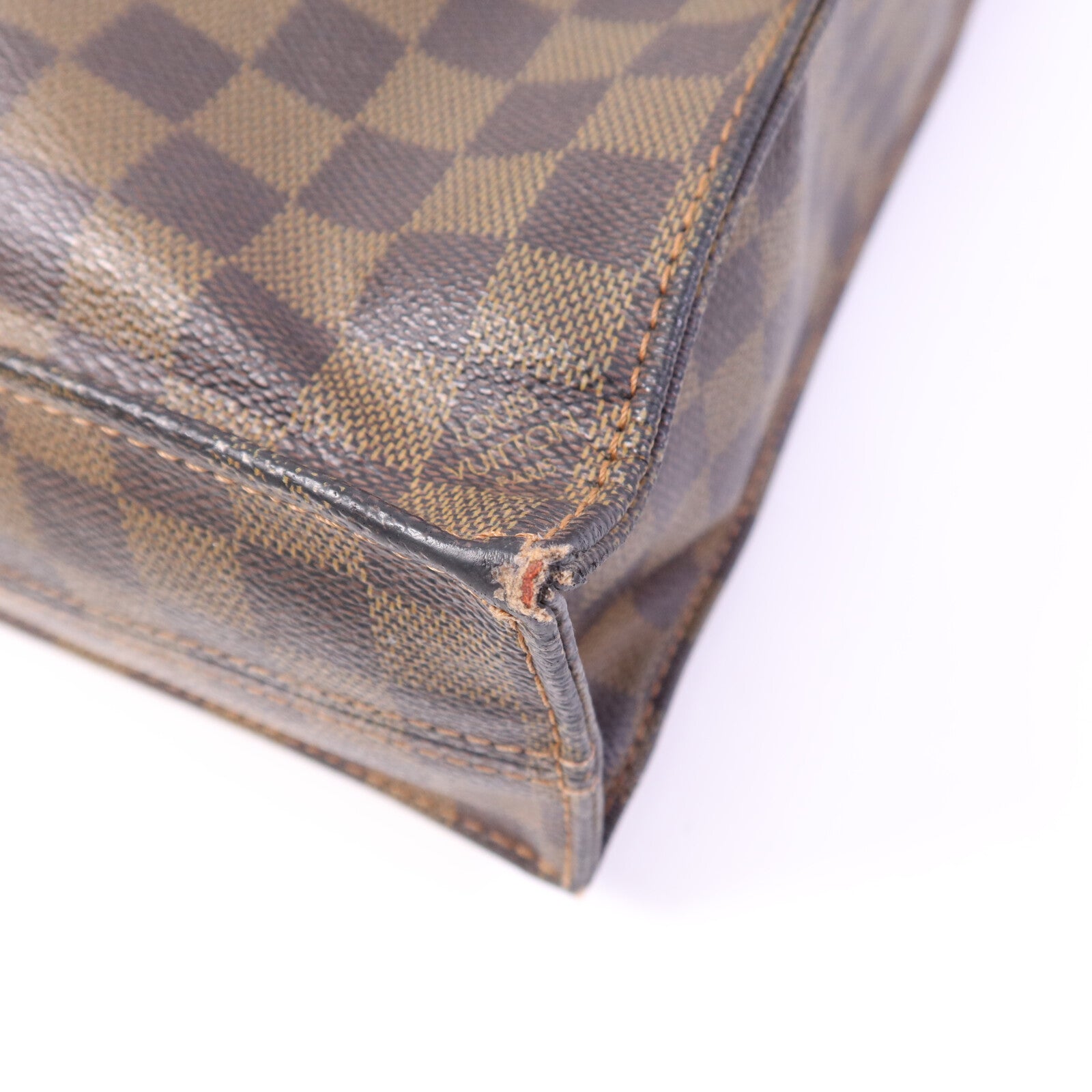LOUIS VUITTON Damier Sac Plat Tote金扣手挽袋