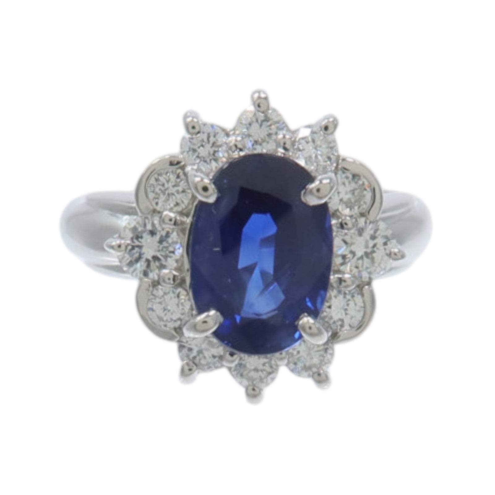 JEWELRY PT900鉑金Sapphire Diamond Ring藍寶石/鑽石戒指
