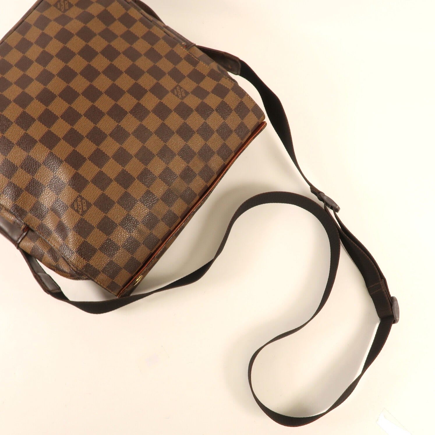 LOUIS VUITTON Monogram Damier Naviglio金扣肩背袋