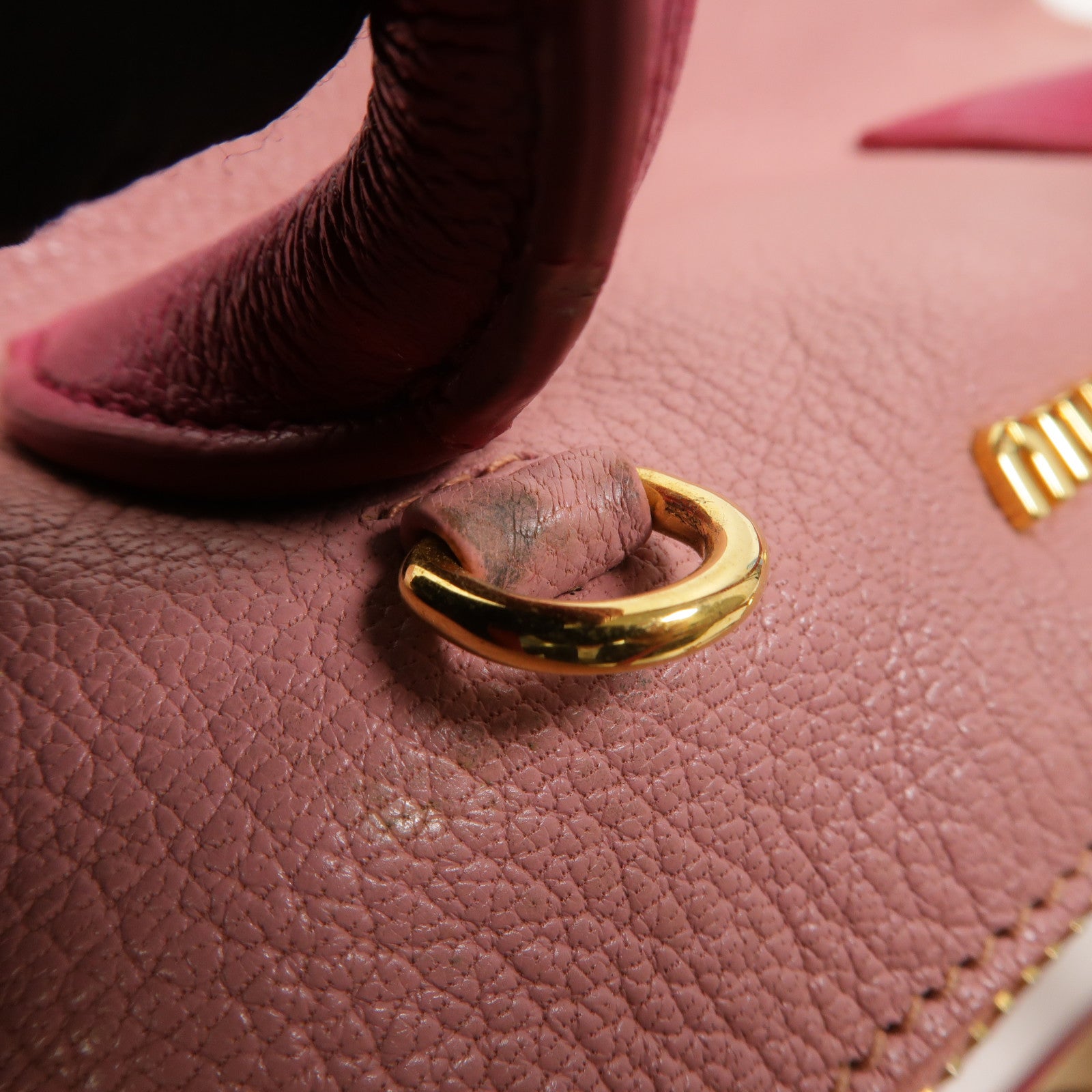 Miu Miu 牛皮皮革2 Way Shoulder手挽肩背兩用袋