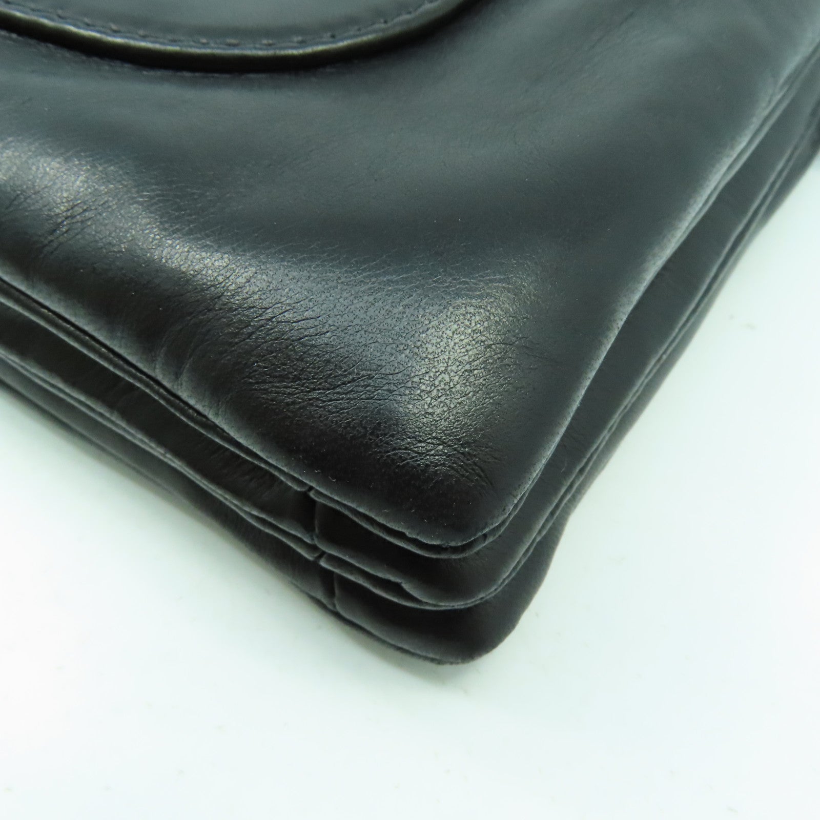 CHANEL 【激減優惠】牛皮皮革Chain Shoulder Bag銀扣鏈帶肩背袋黑色