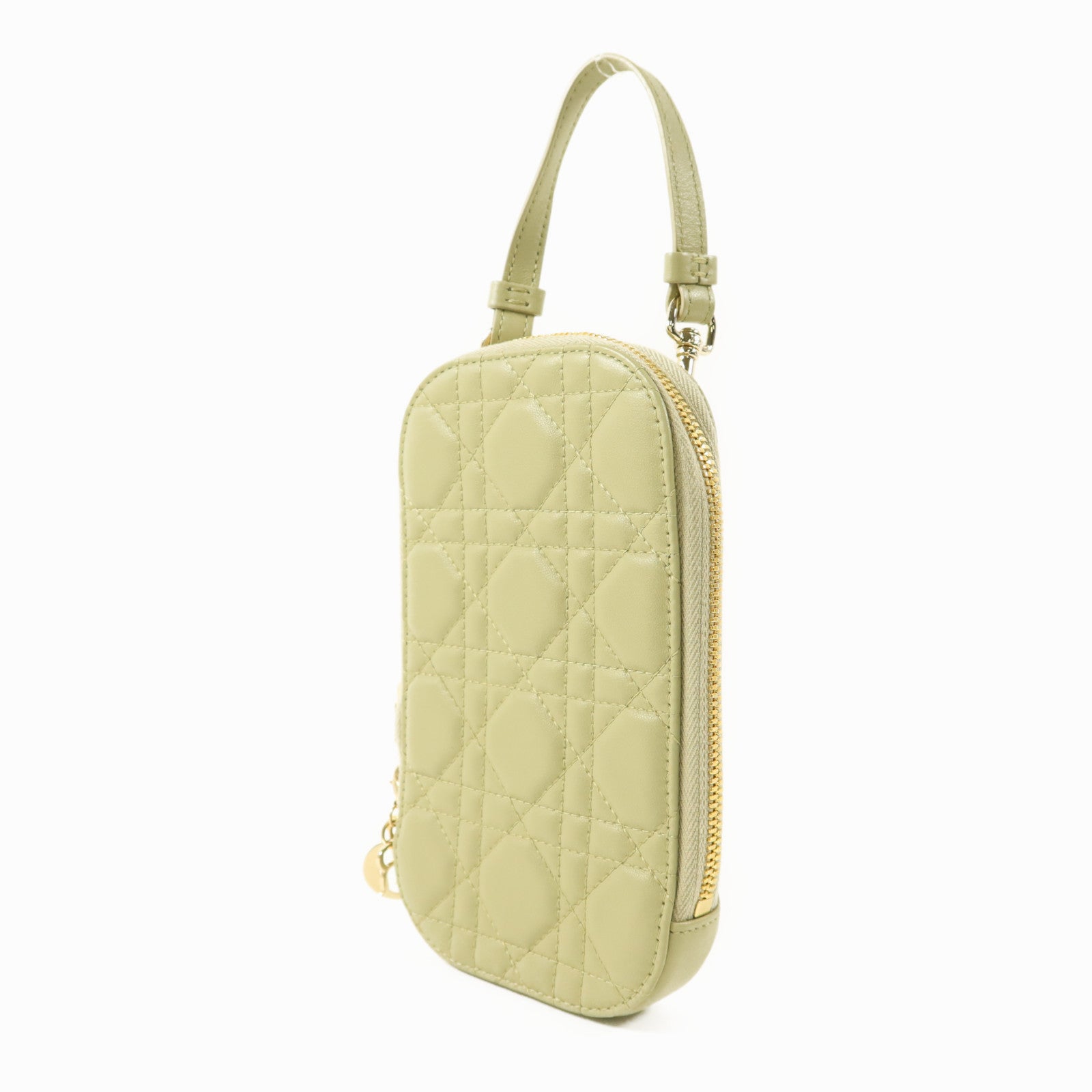 Dior 羊皮皮革Lady Dior Call'in Dior Phone Holder金扣手機手挽袋