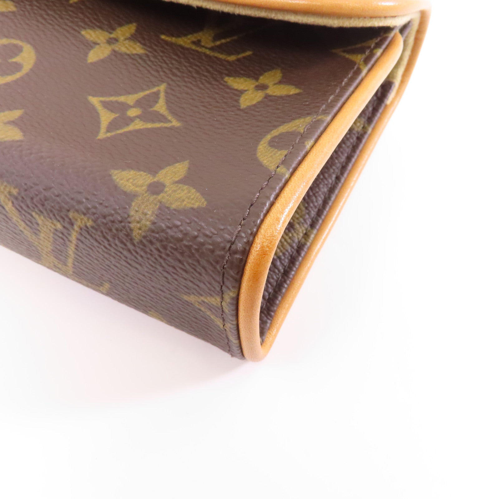 LOUIS VUITTON 【激減優惠】Monogram Pochette Florentine金扣腰包啡色