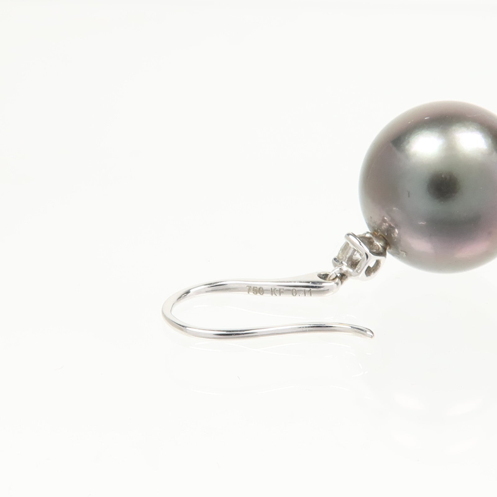 JEWELRY 18K白金Diamond Pearl Earrings鑽石/珍珠耳環