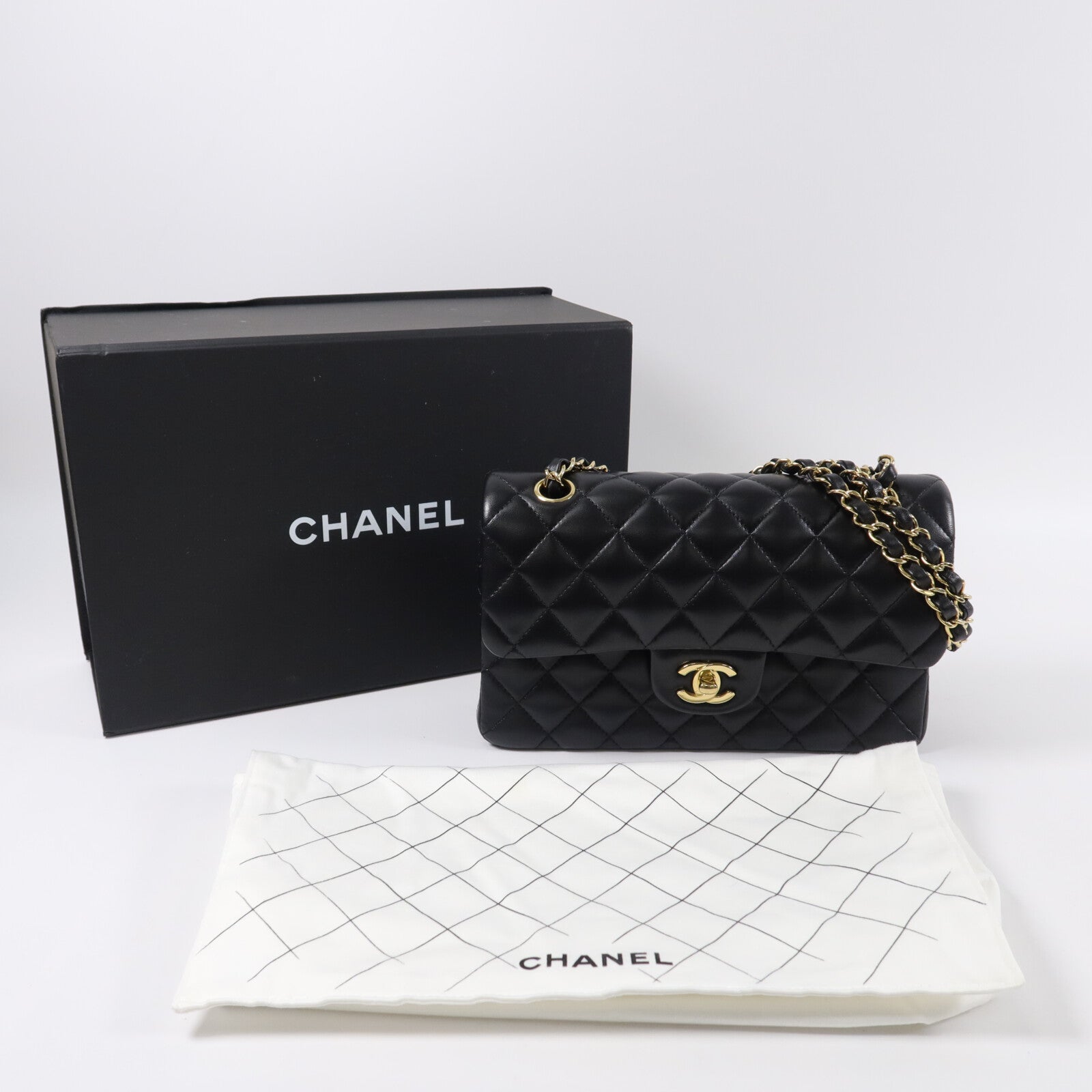 CHANEL 羊皮皮革Classic 23鏈帶肩背袋