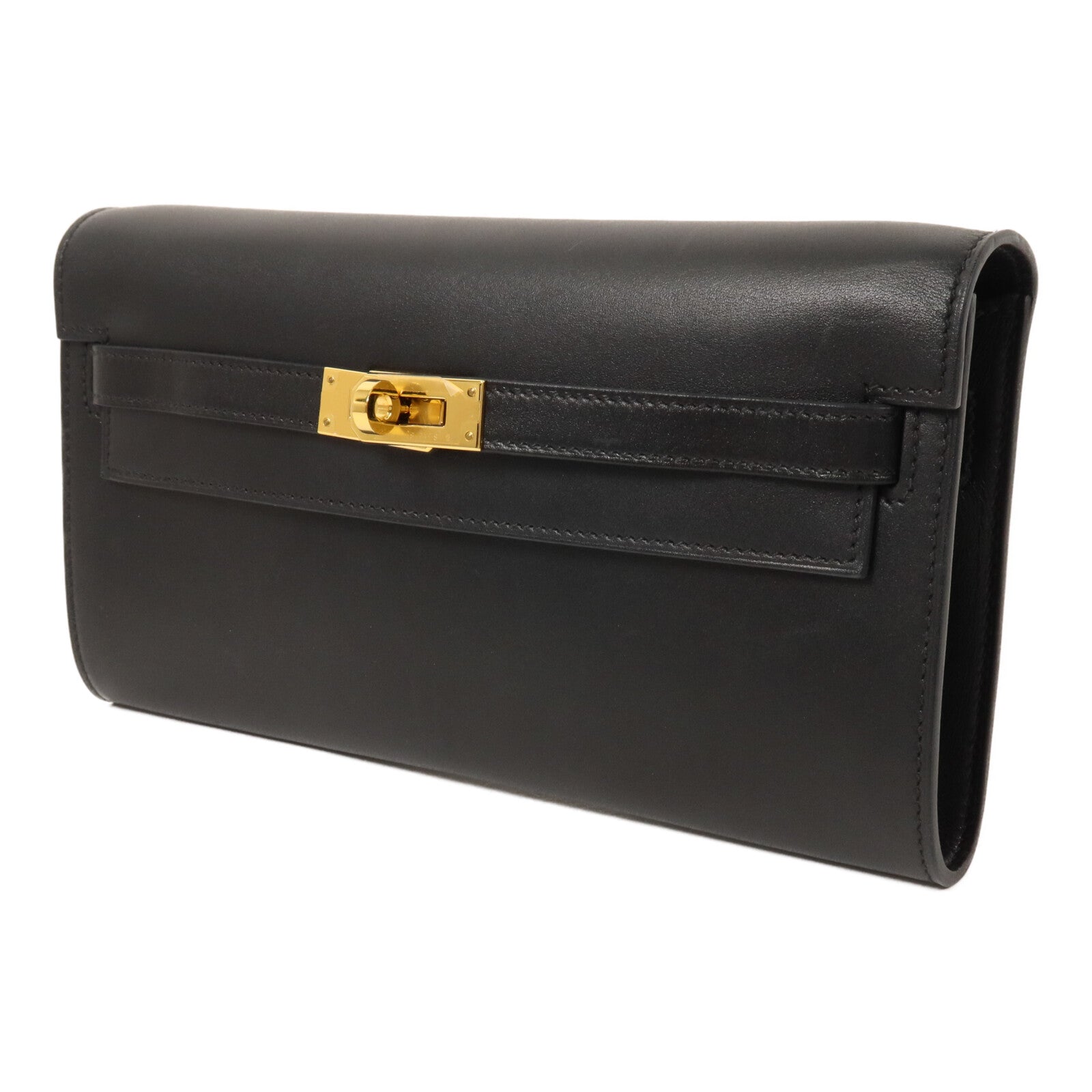 HERMES Box Calf皮革Kelly To Go肩背袋Noir