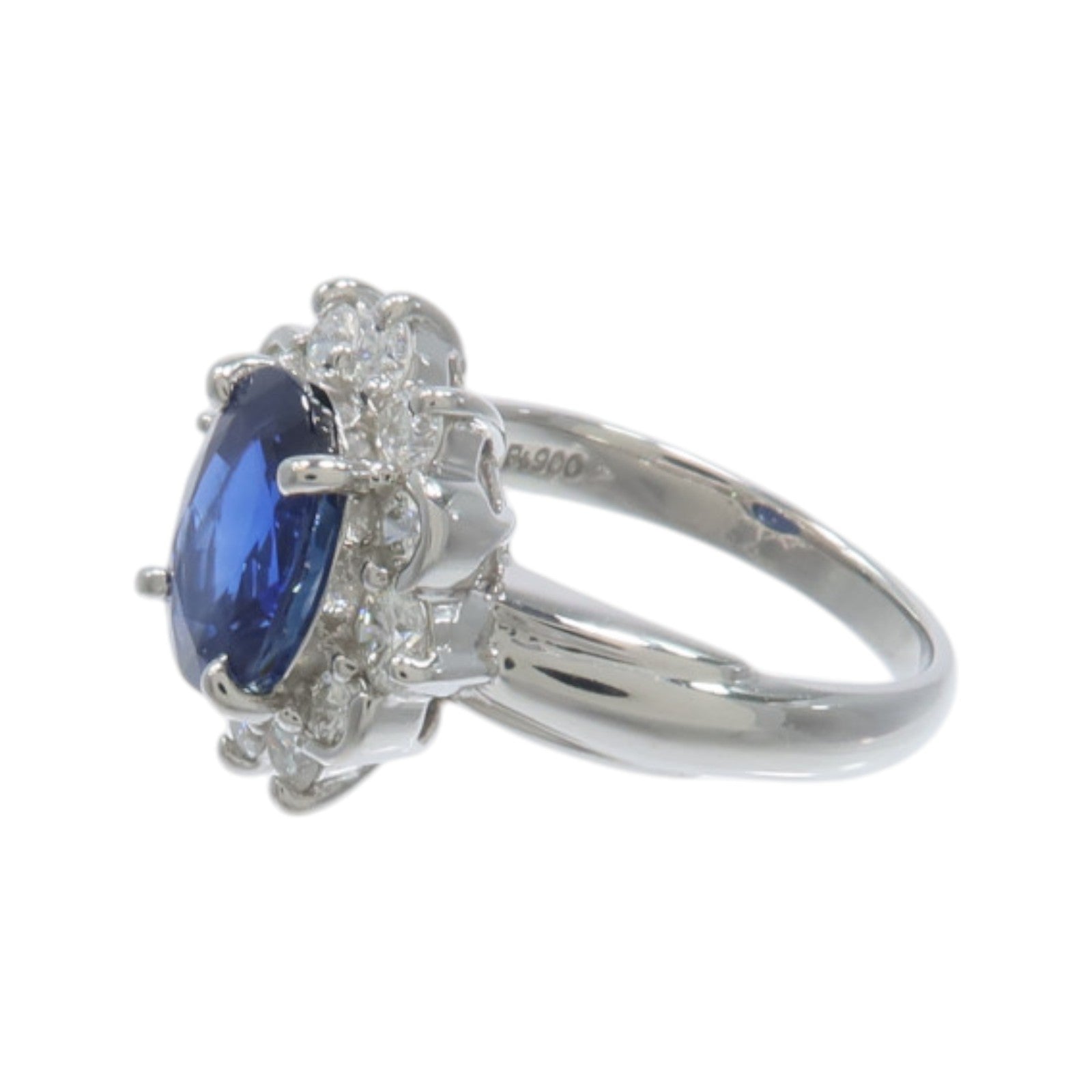 JEWELRY PT900鉑金Sapphire Diamond Ring藍寶石/鑽石戒指
